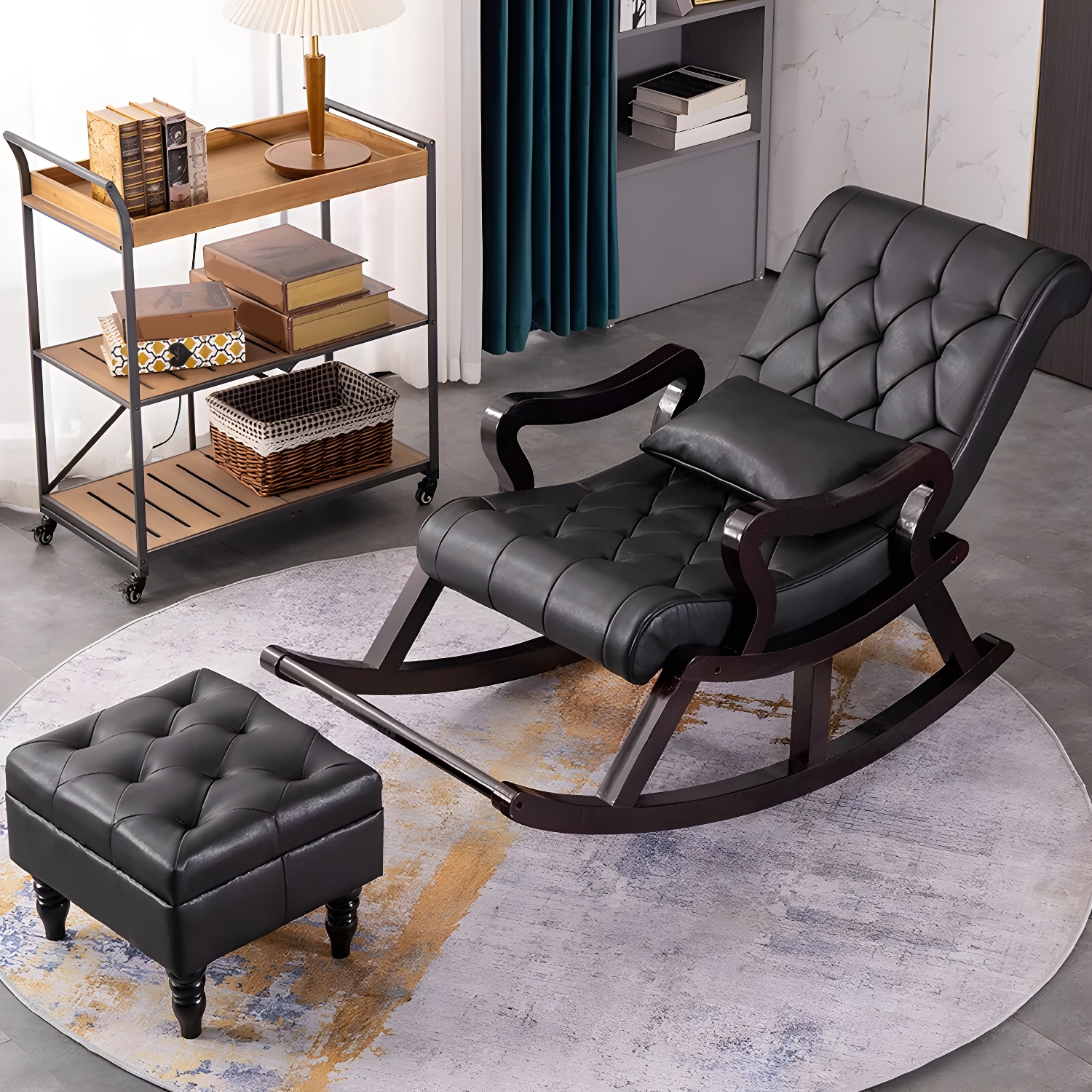 Tufted Rocking Accent Chair | Ormau - image 25