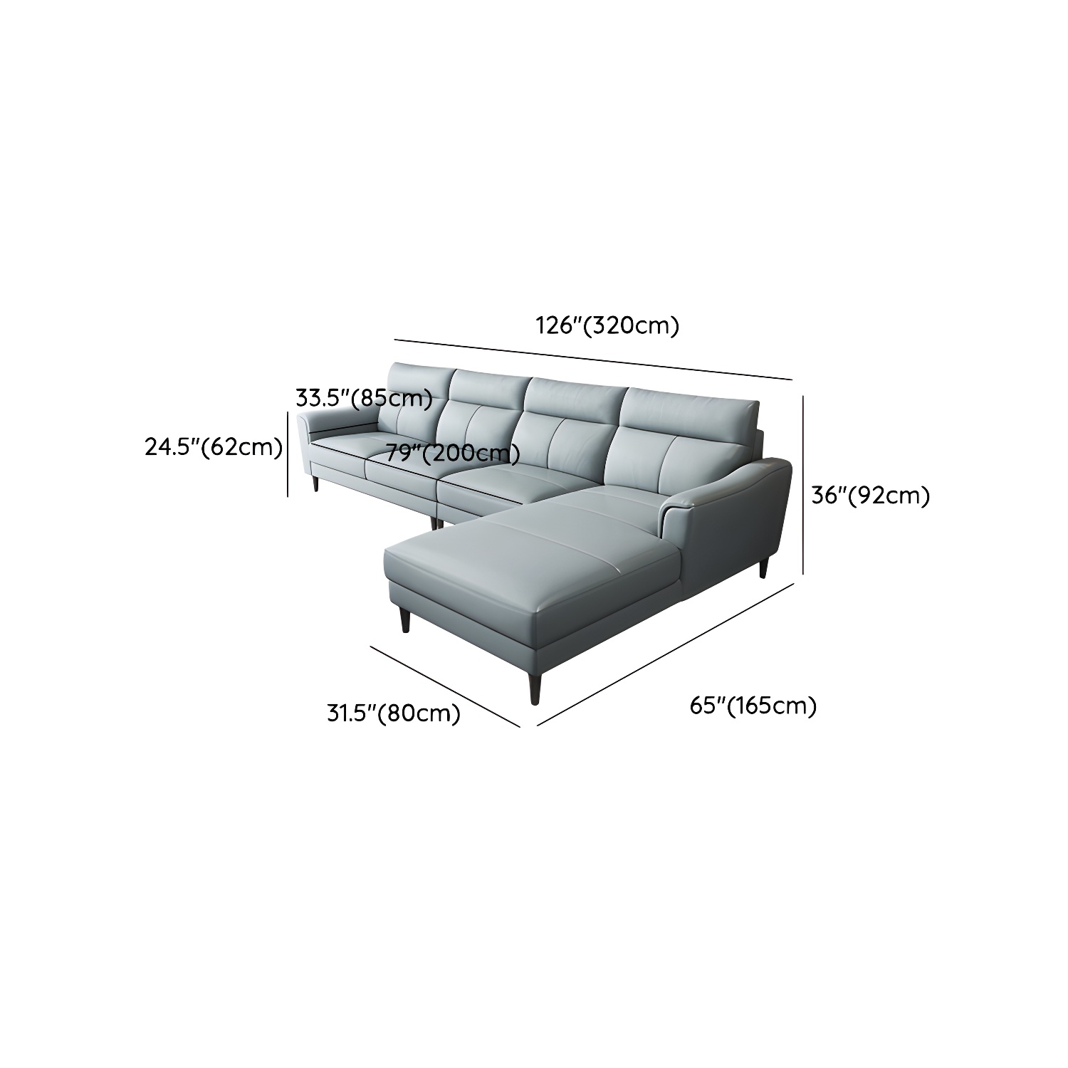 Modern Leather Sectional | Ormau - image 18