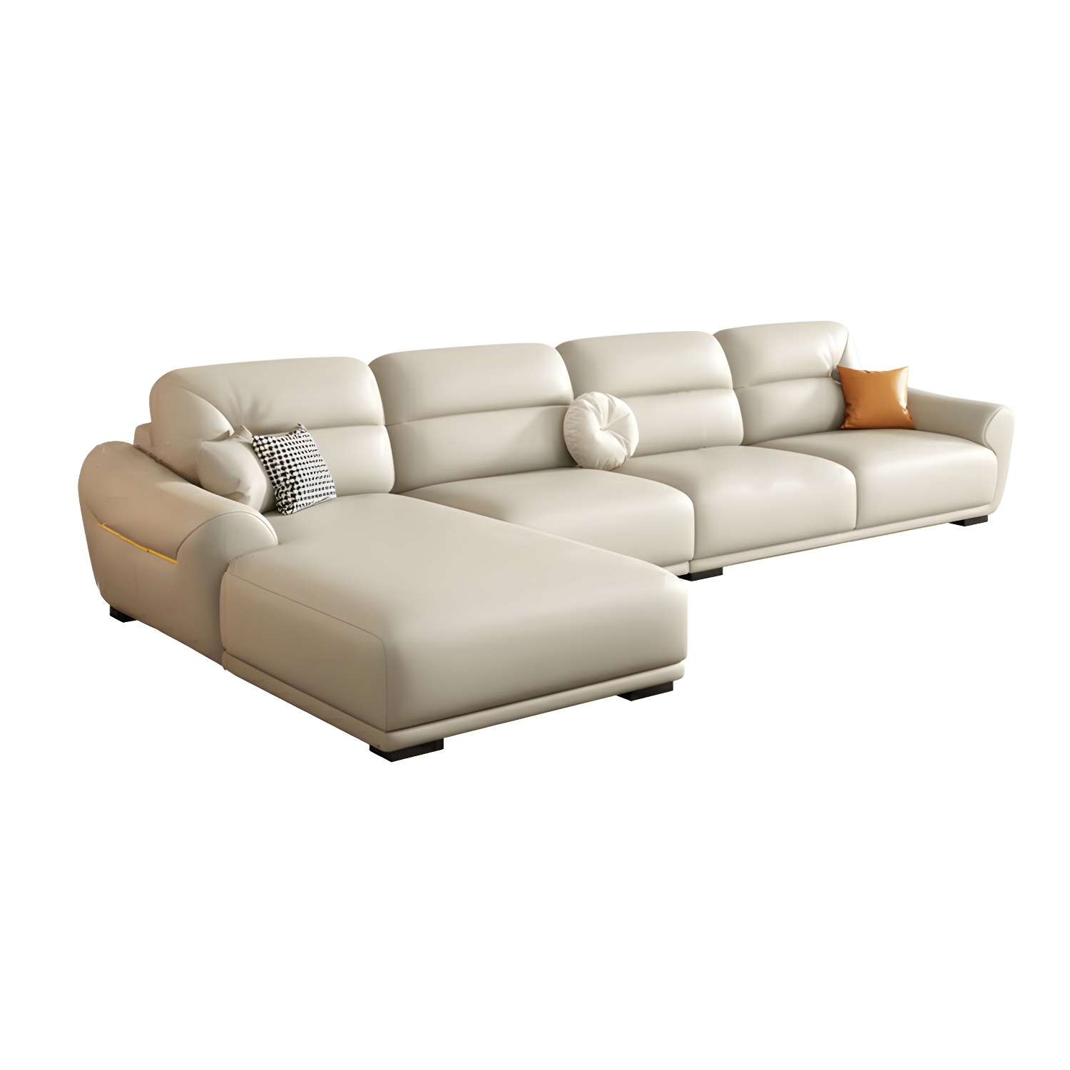 Modern Leather Sectional Sofa | Ormau - image 9