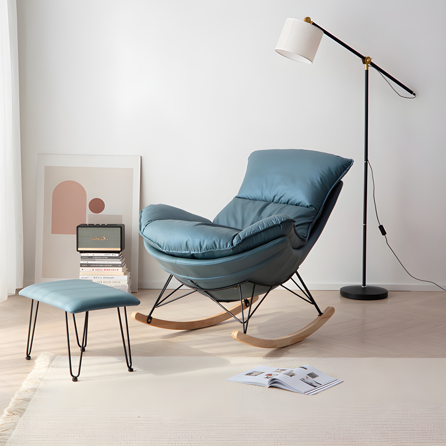 Wingback Rocker & Ottoman Set | Ormau - image 10