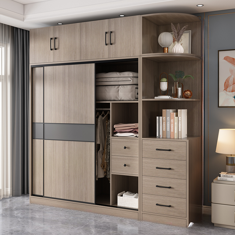 Rustic Brown Self-supporting Armoire Cabinet Pine with Shelves - image 41