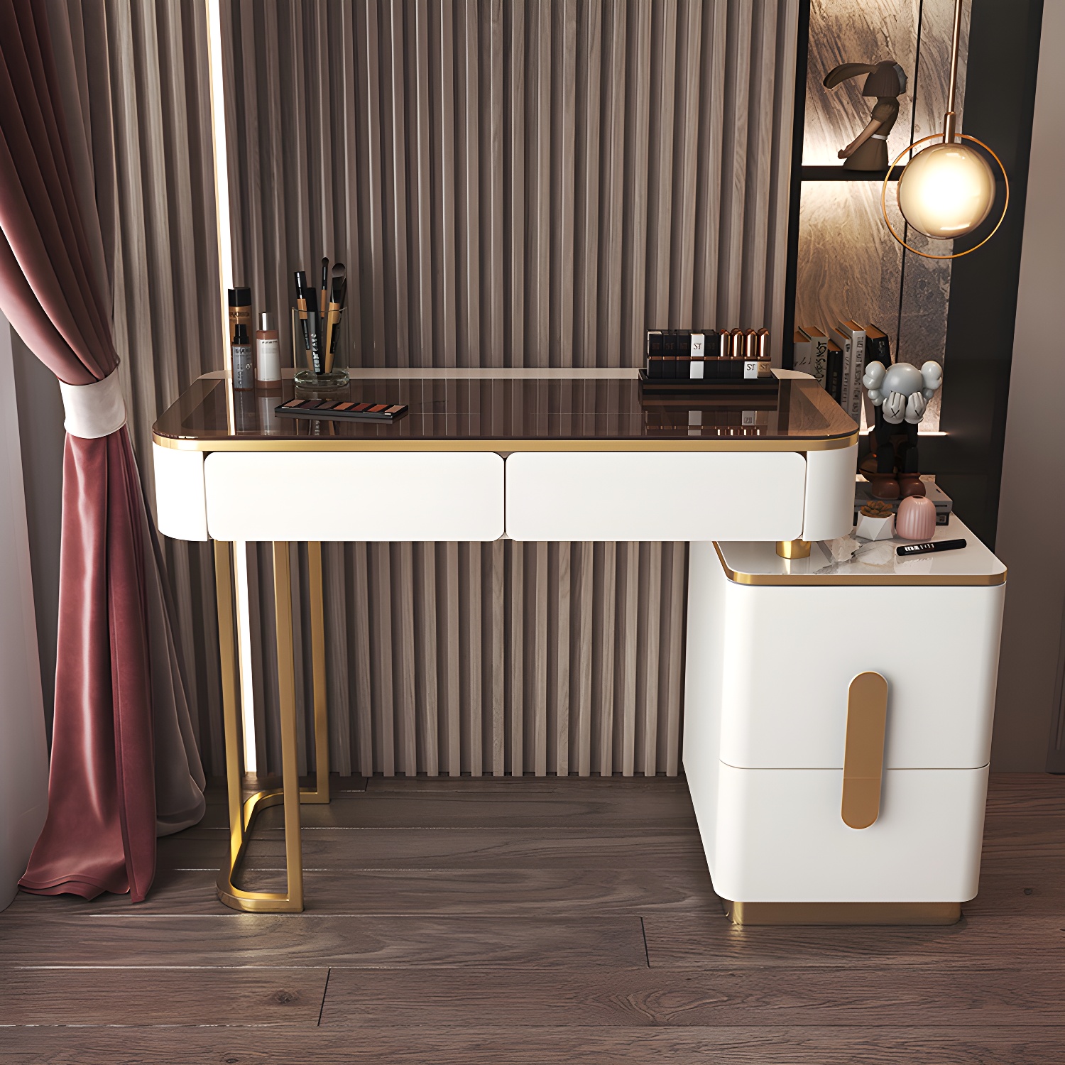 Glam Glass-Top Vanity | Ormau - image 26