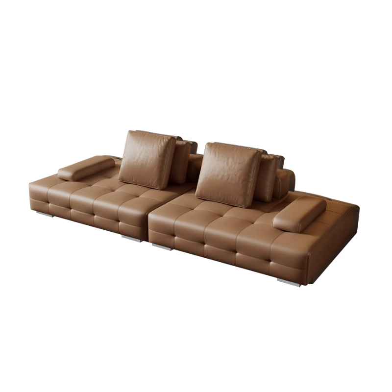 Coffee Leather Sofa | Ormau - image 25
