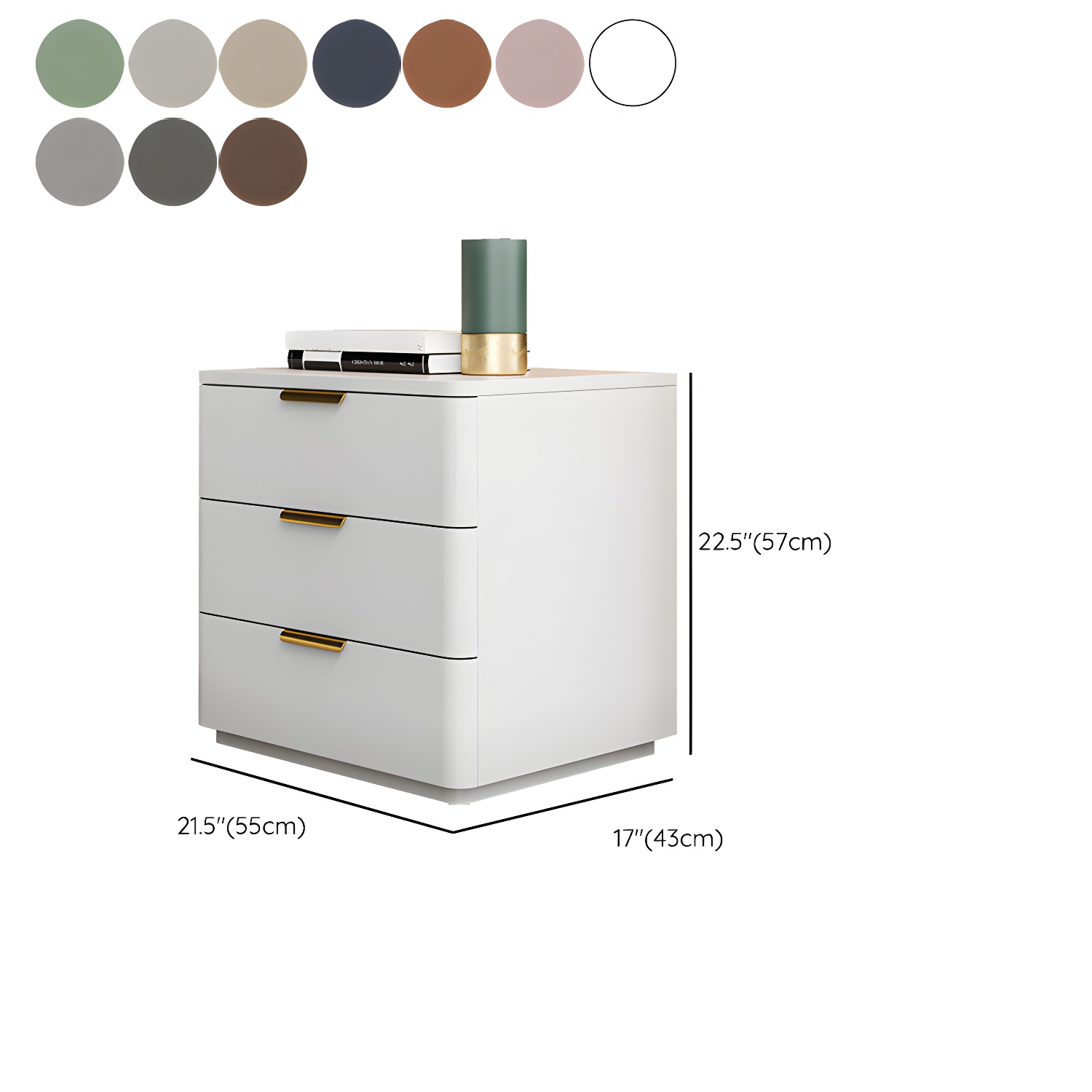 Leather Accent Nightstand | Ormau - image 19