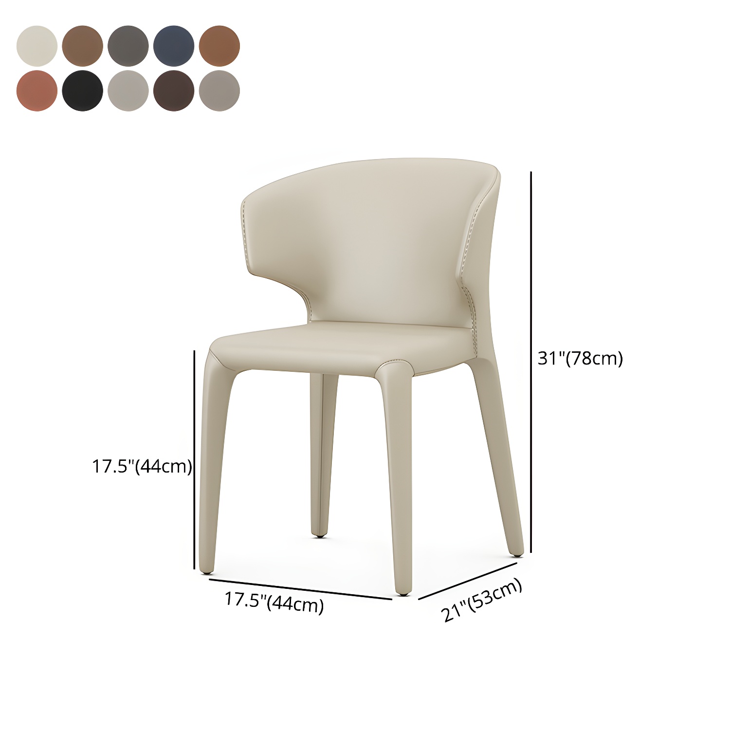 Wingback Leather Dining Chair | Ormau - image 19