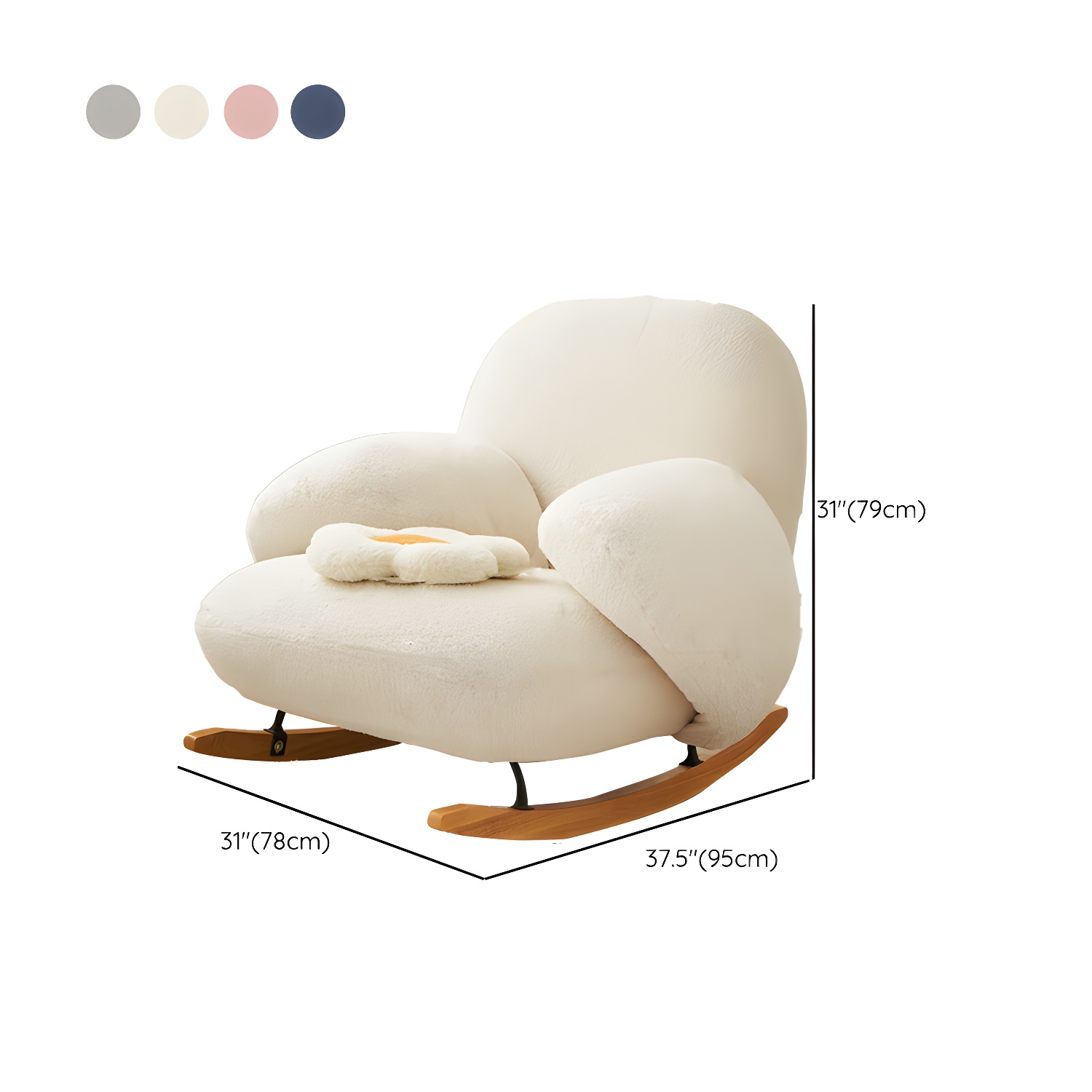 Upholstered Rocking Accent Chair | Ormau - image 19