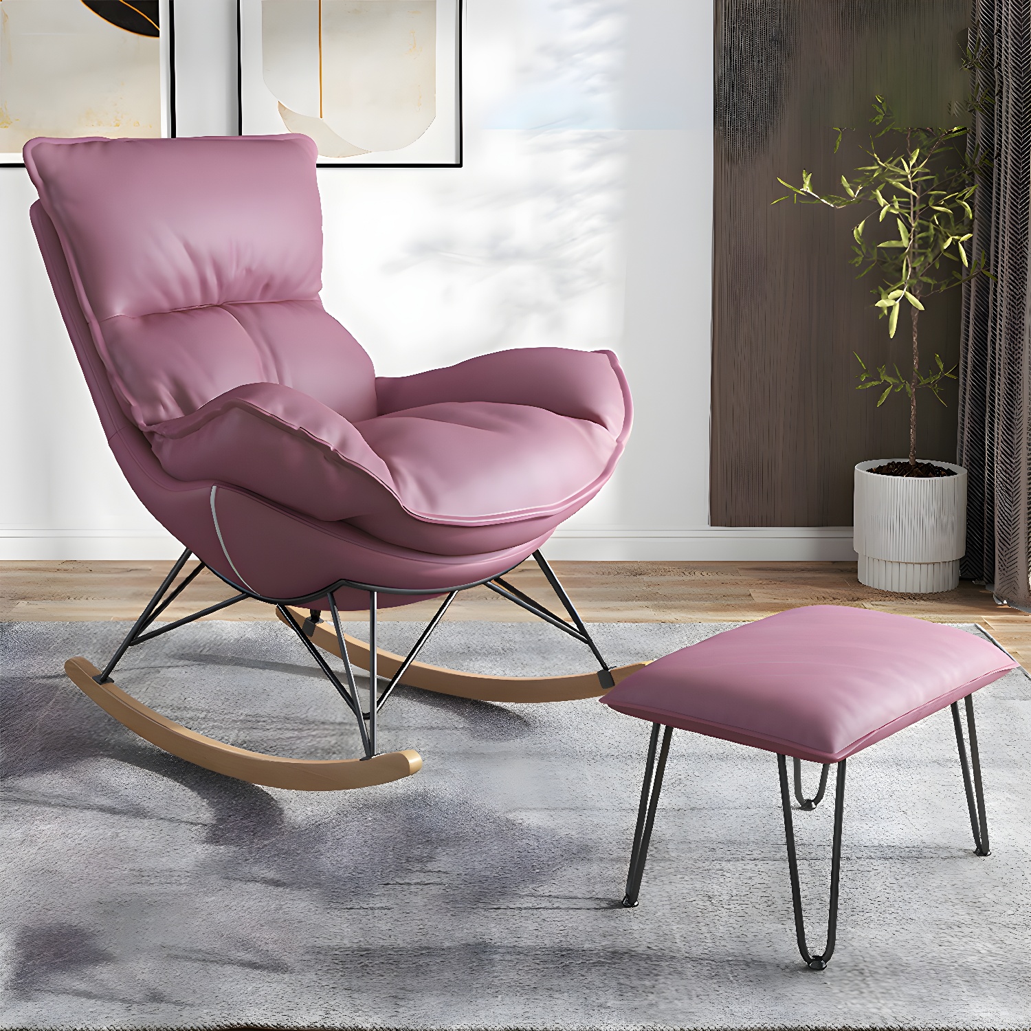 Rocking Chair & Ottoman Set | Ormau - image 7