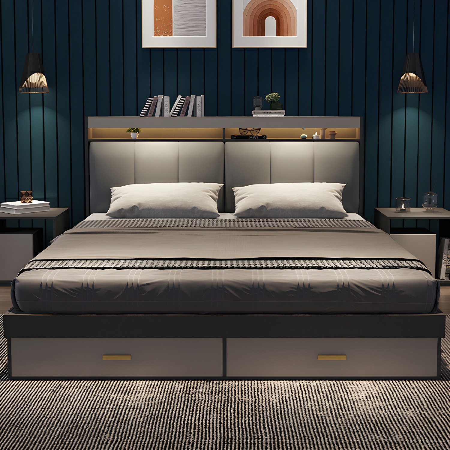 Upholstered Storage Bed | Ormau - image 3