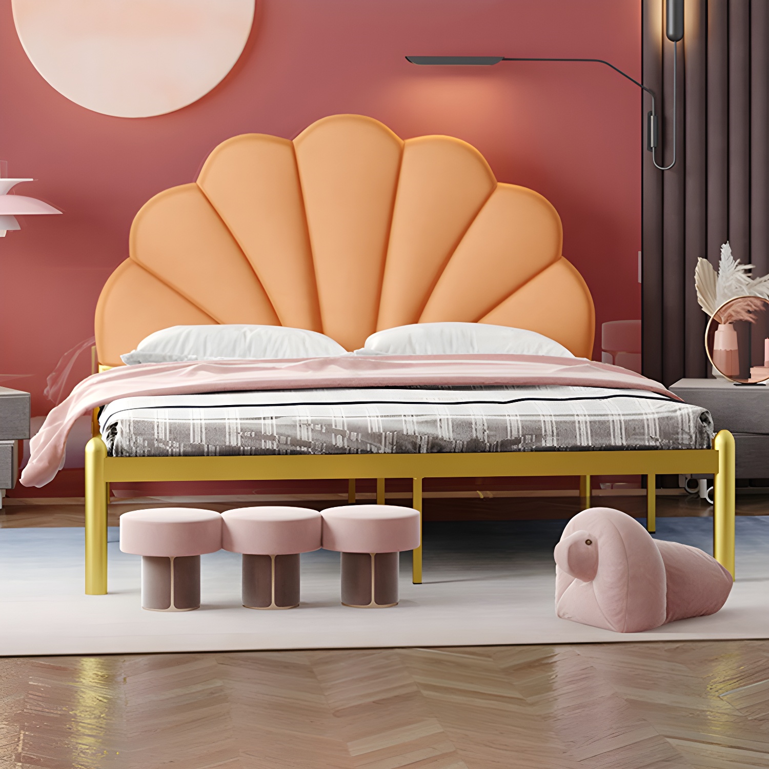 Shell Upholstered Bed | Ormau - image 2