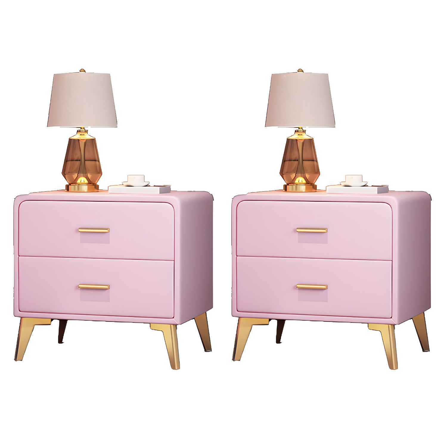 Modern Faux Leather Nightstand | Ormau - image 30