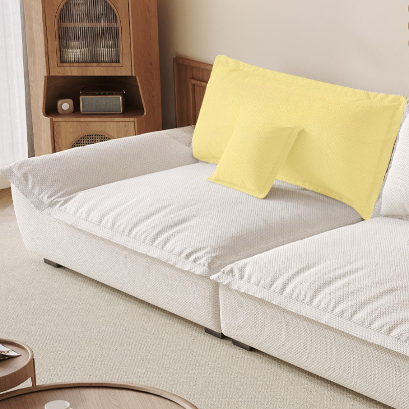 Modish Solid Color Stain Resistant Standard Sofa/Loveseat for 3-seater/4-seater/5 Person with 2 Pillows - image 14