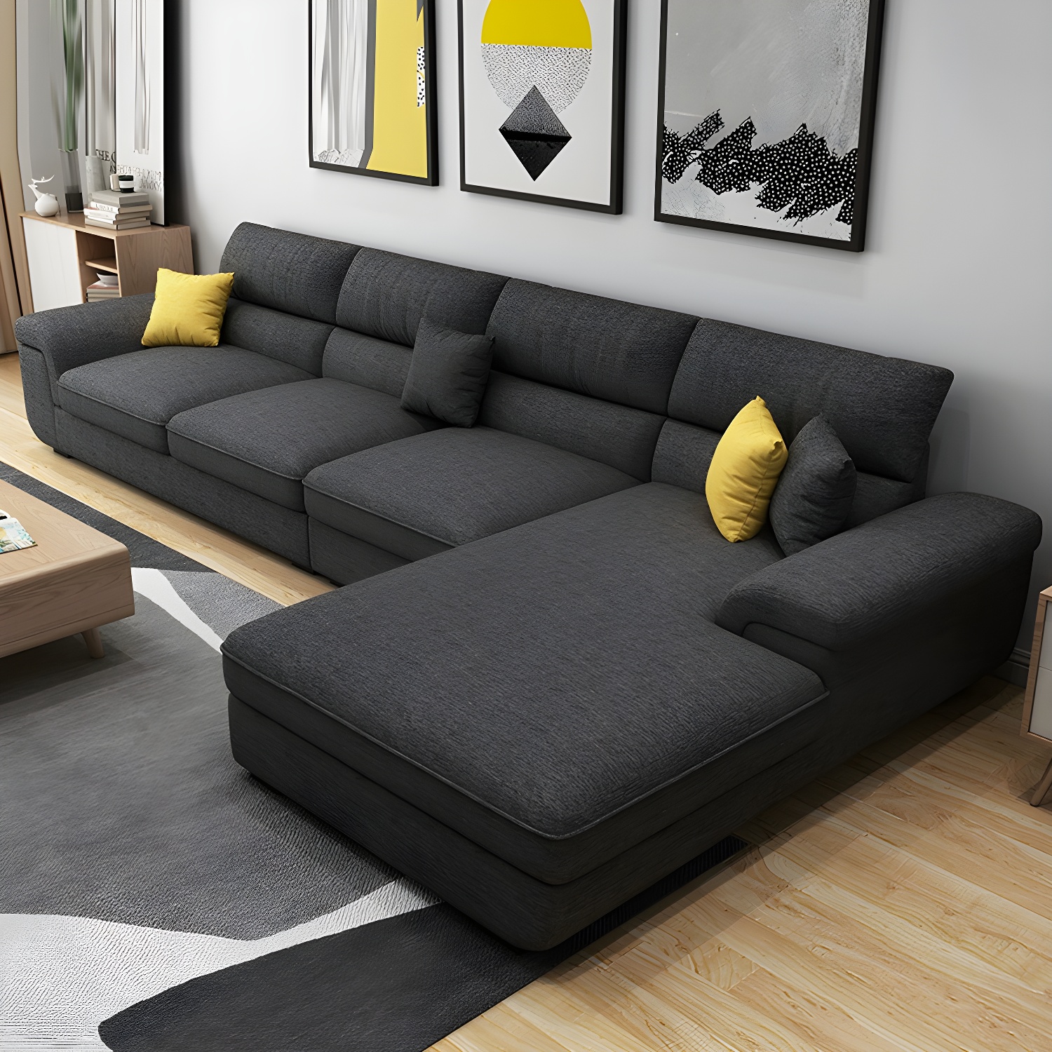 Modern Pillow Top Sectional Sofa | Ormau - image 21