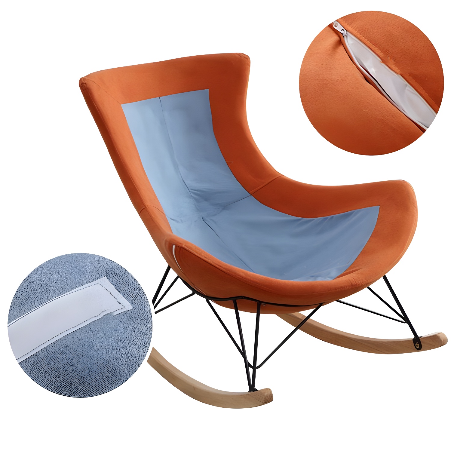 Wingback Rocking Chair & Ottoman | Ormau - image 11