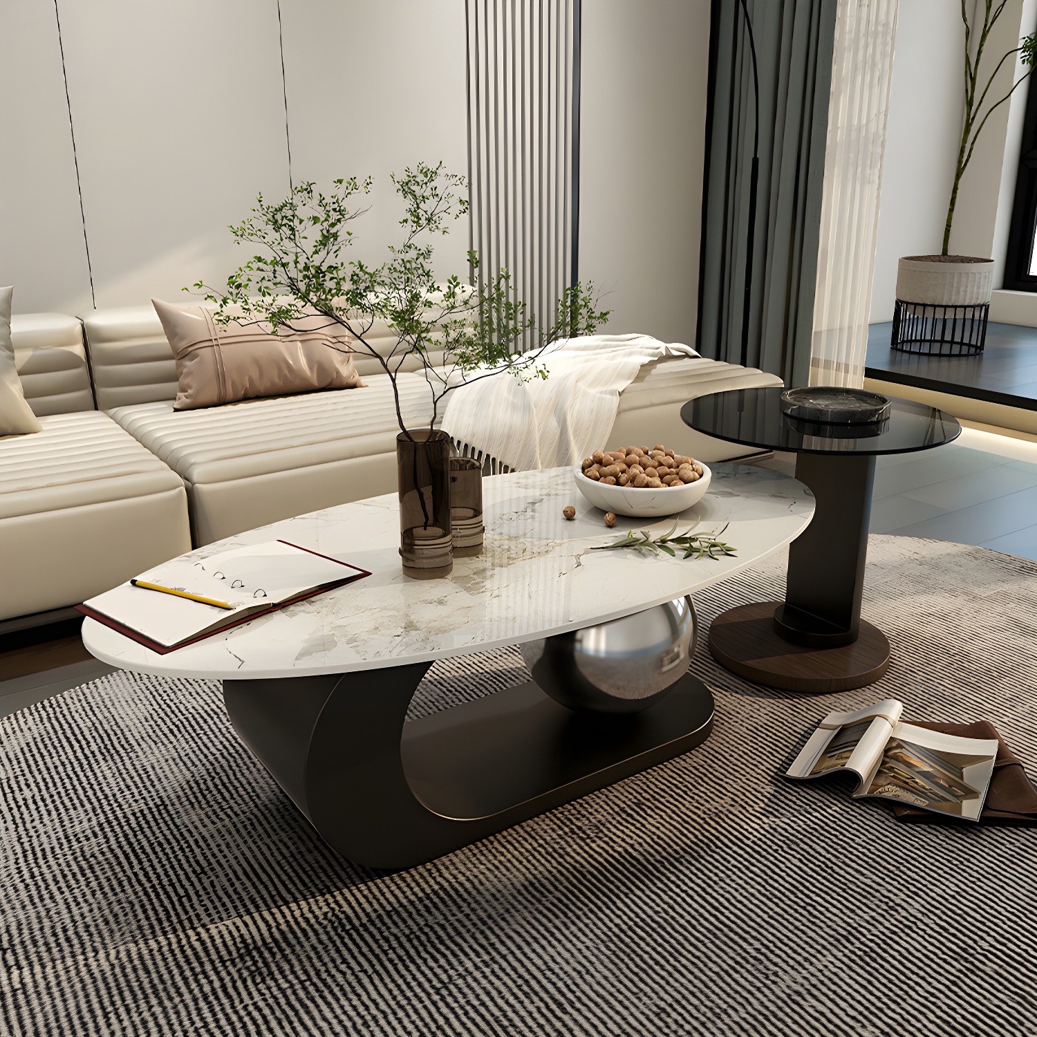 Glam Stone Coffee Table | Ormau - image 28