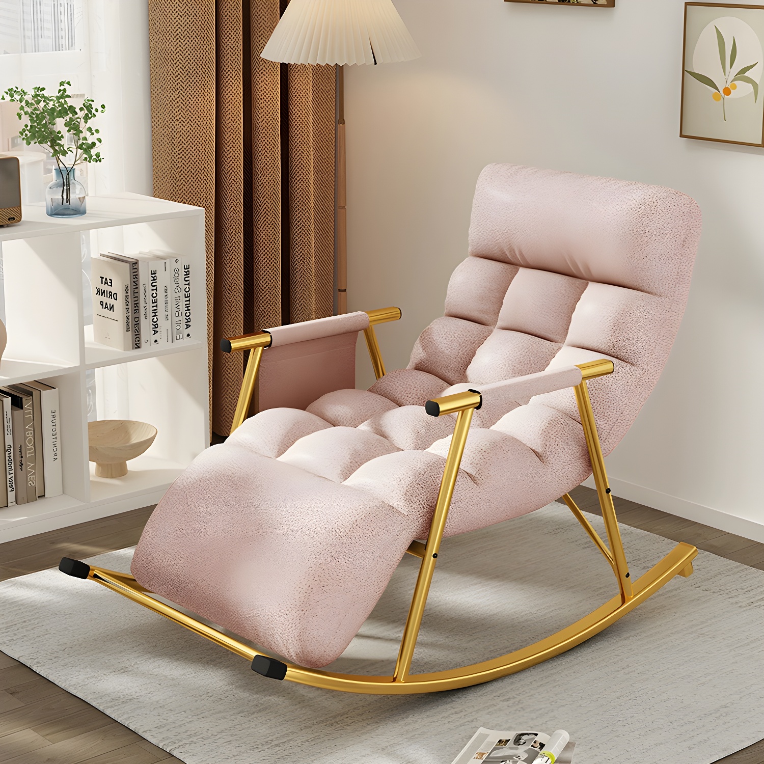Chic Upholstered Rocking Chair | Ormau - image 3