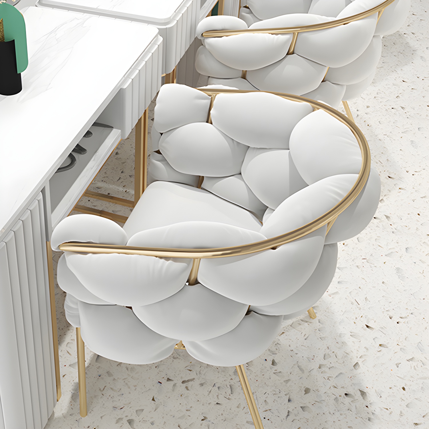 Glam Upholstered Dining Chair | Ormau - image 14