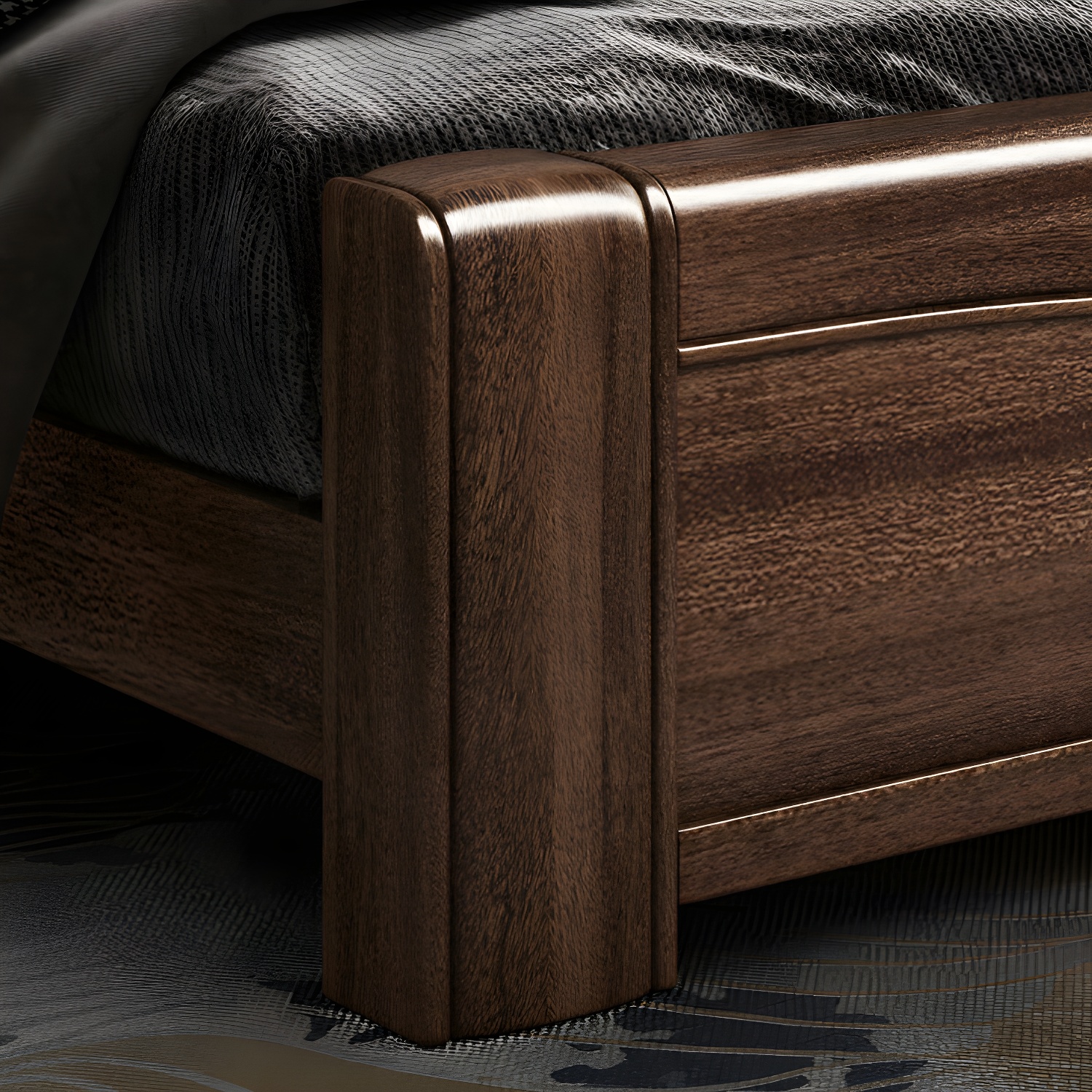 Walnut Upholstered Bed | Ormau - image 7