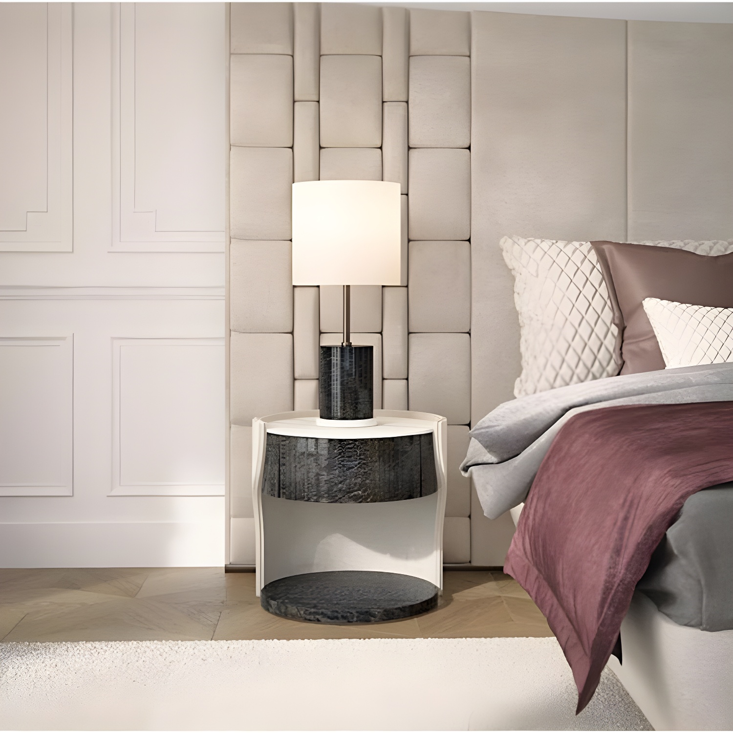 Faux Leather Nightstand | Ormau - image 7