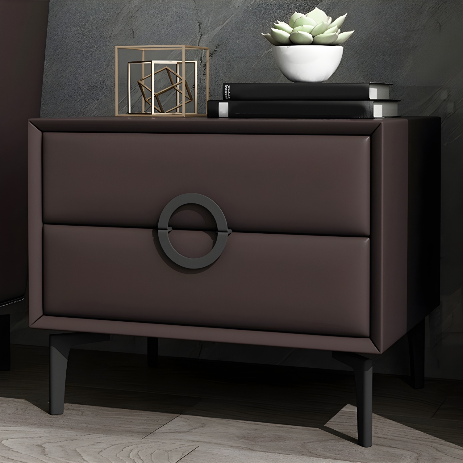Glam Nightstand with Drawers | Ormau - image 5