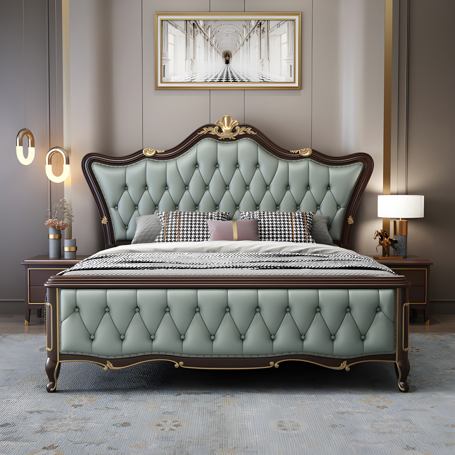 Glam Tufted Bed | Ormau - image 1