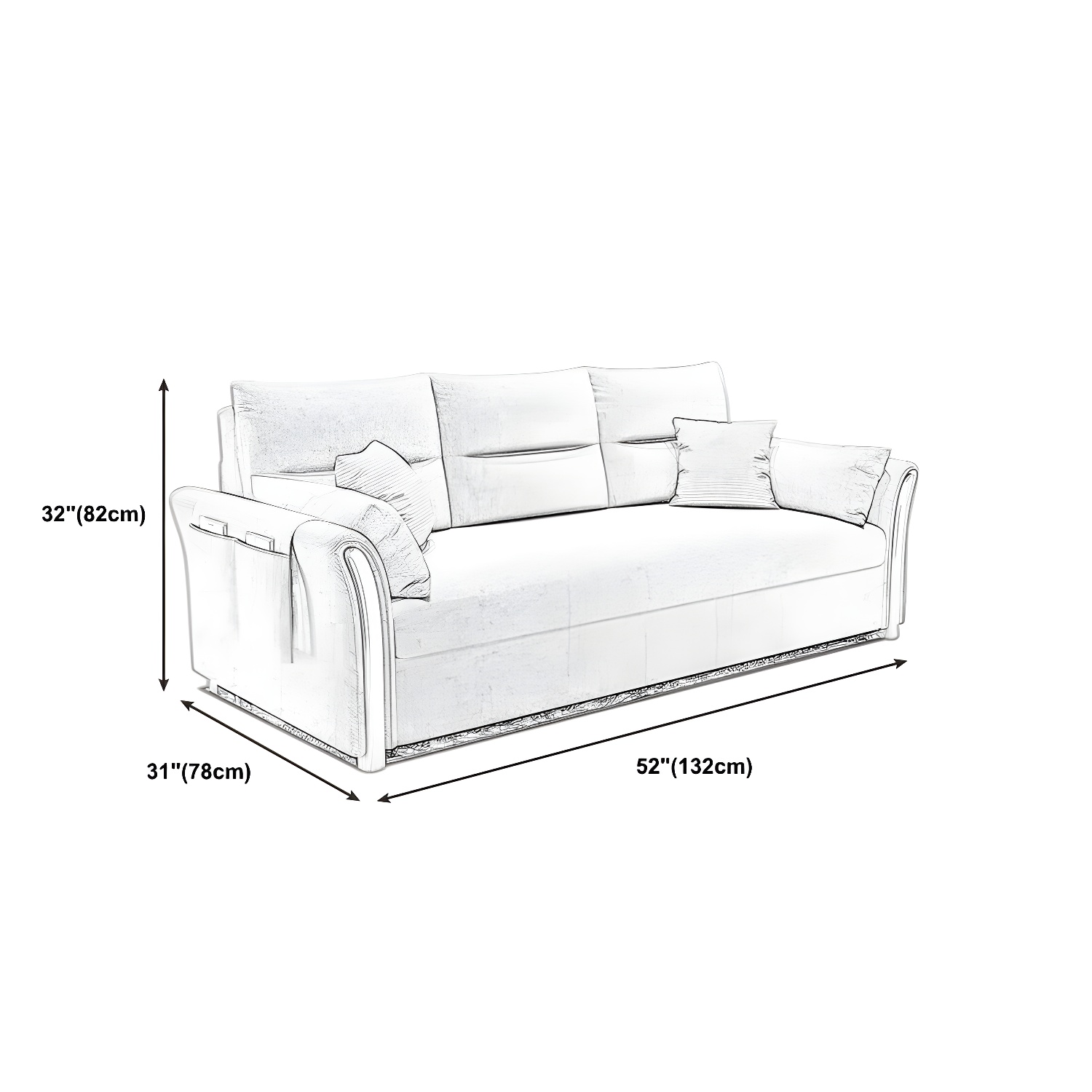 Flared Arm Sofa Bed | Ormau - image 19