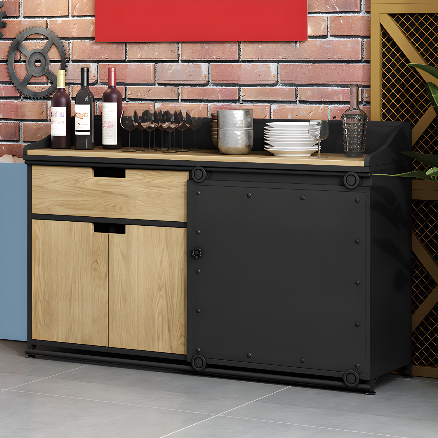 Metal & Wood Sideboard | Ormau - image 8