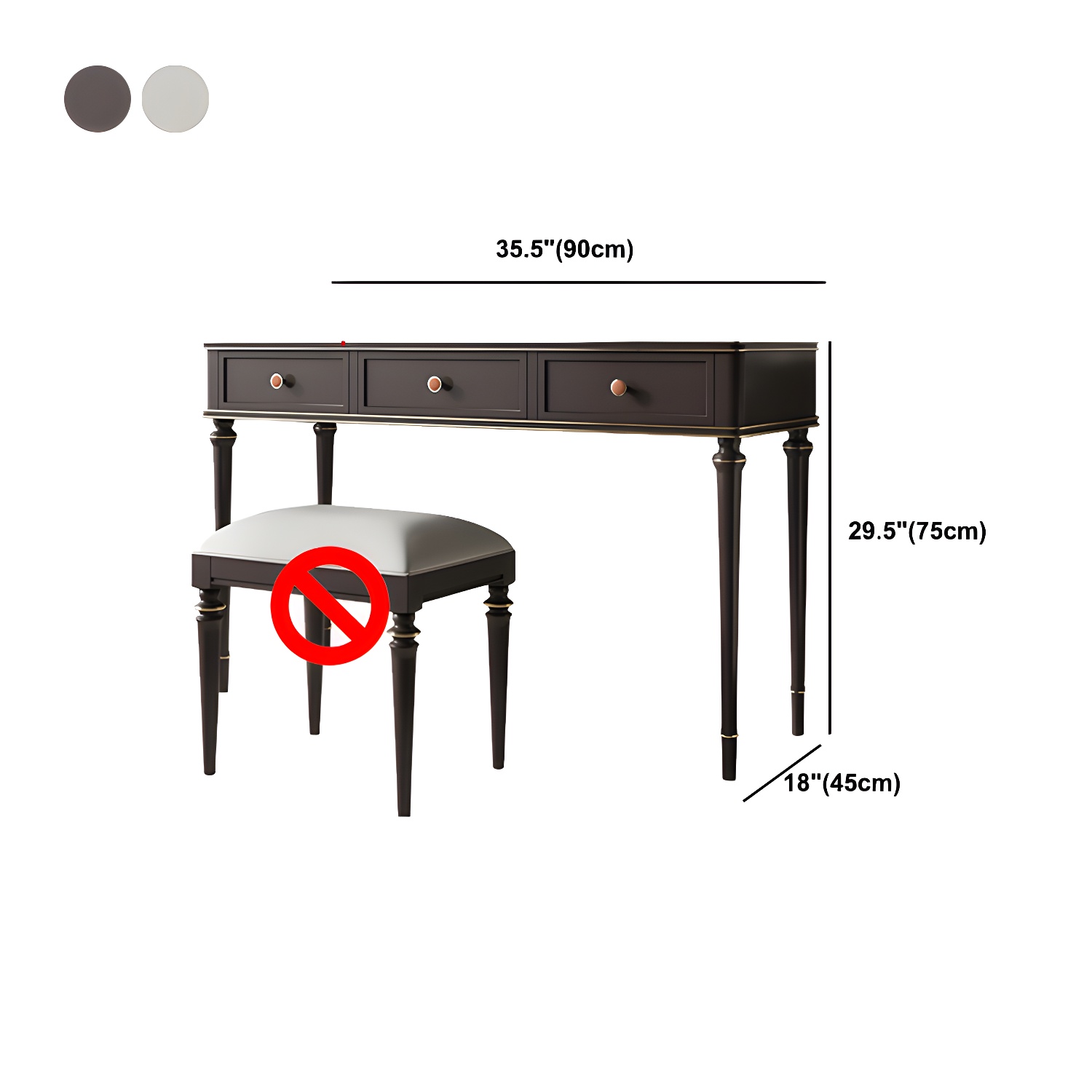 Mirror & 3-Drawer Vanity | Ormau - image 17