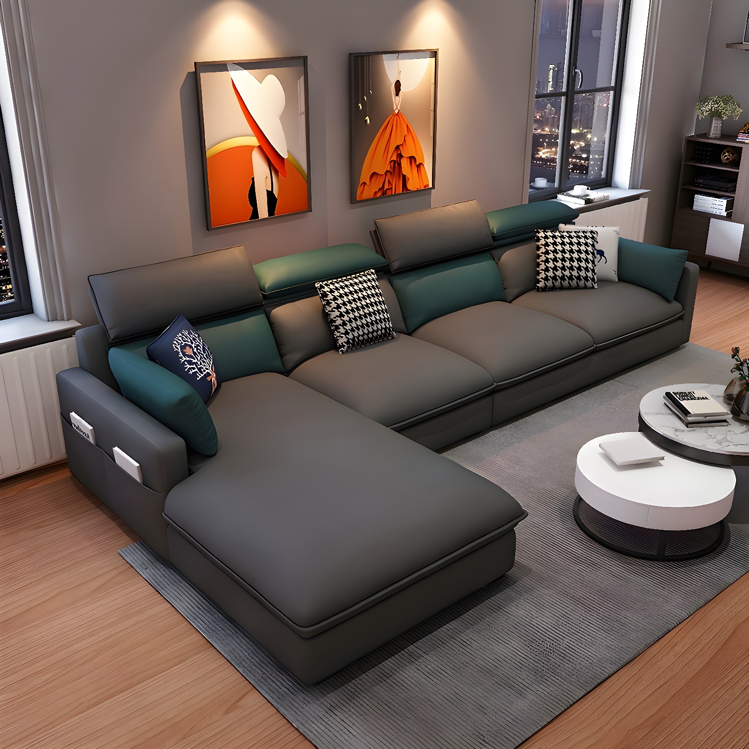 Modern L-Shape Sectional Sofa | Ormau - image 6