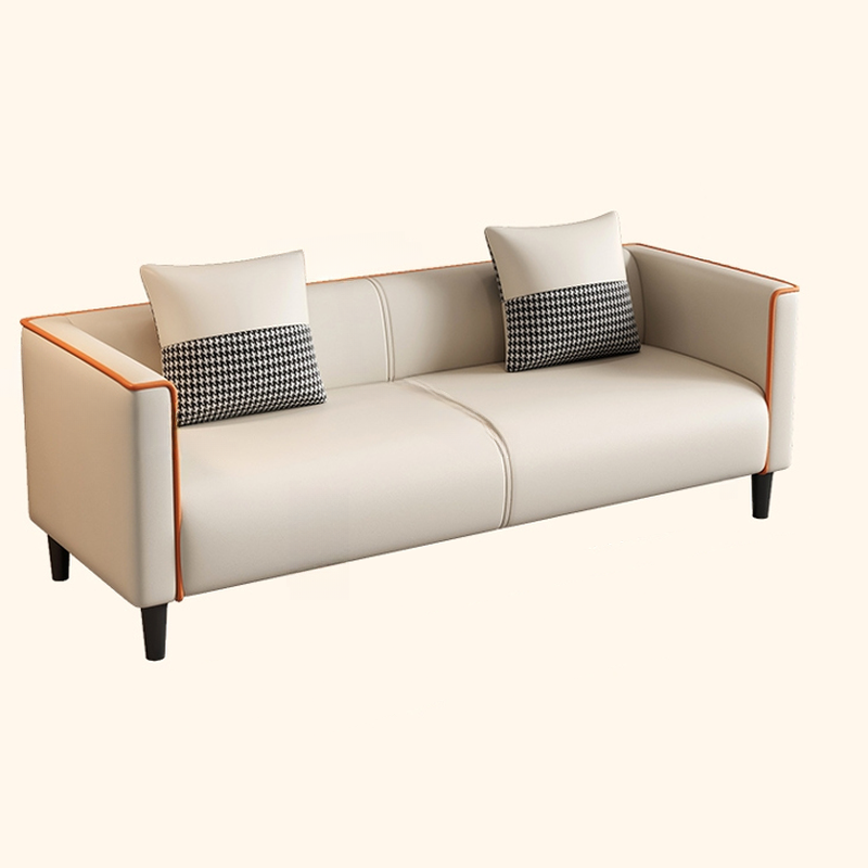 Trendy Solid Color Water Resistant Standard Sofa/Loveseat in Grey/Beige/Amber with Arm, Seats 3/2 People, and 2 Pillows - image 17