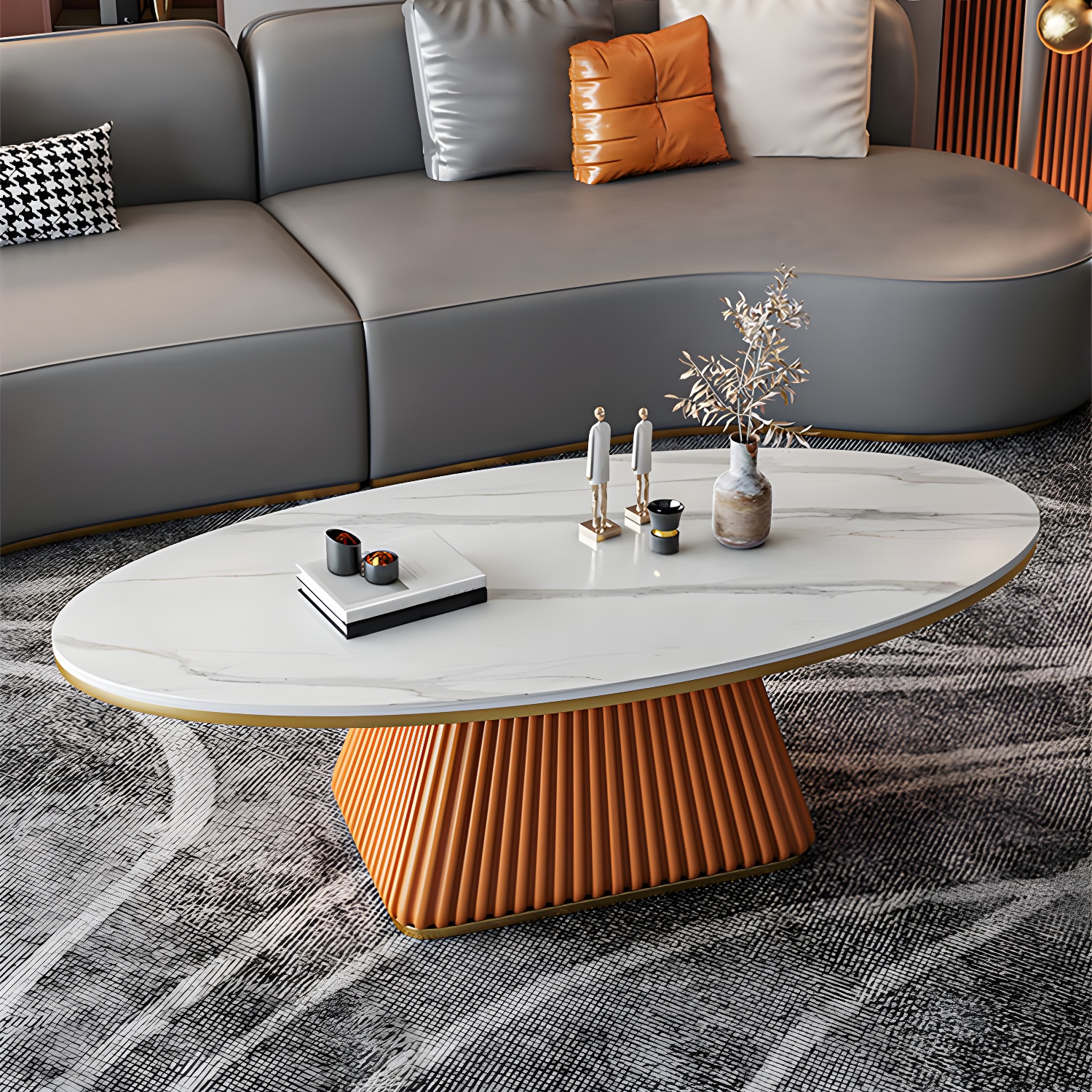 Elliptical Stone Coffee Table | Ormau - image 6