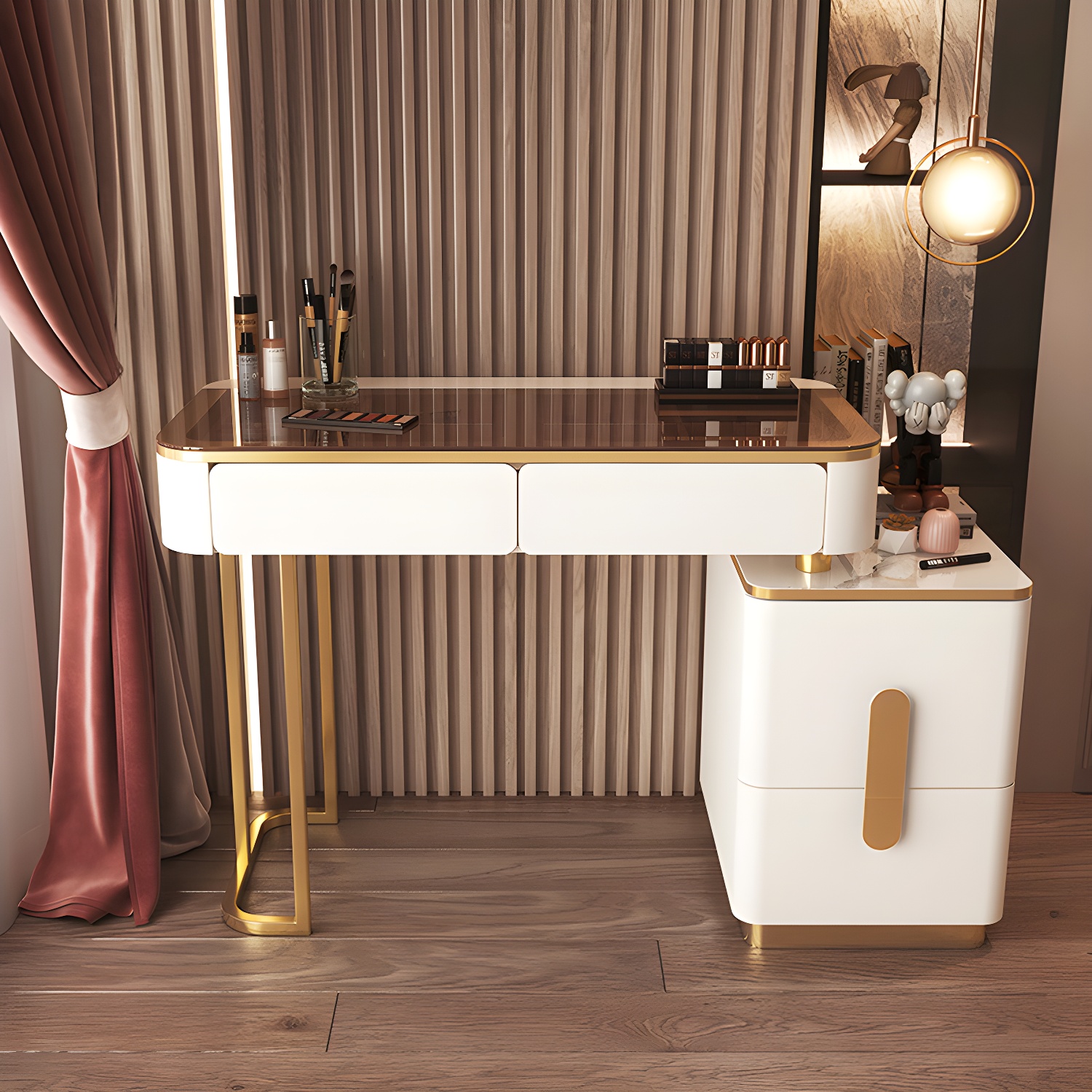 Glam Glass-Top Vanity | Ormau - image 4