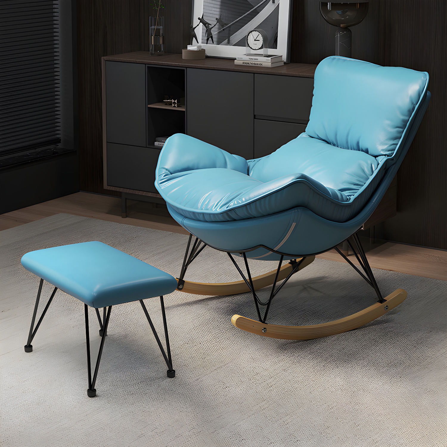 Wingback Rocker & Ottoman Set | Ormau - image 1