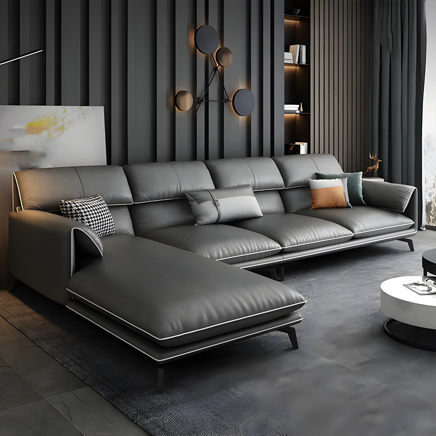Modern Gray Sectional Sofa | Ormau - image 22