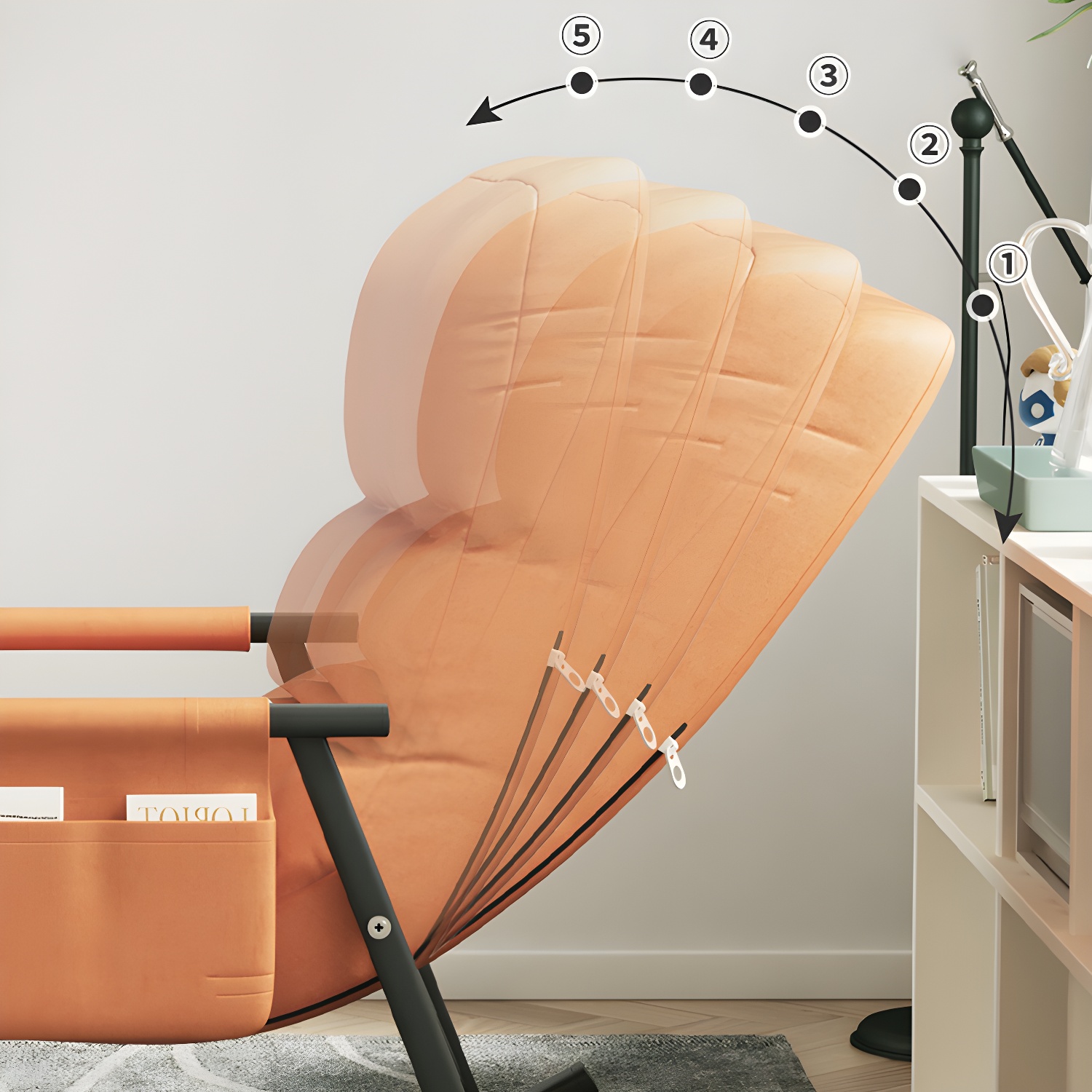 Faux Leather Rocking Chair | Ormau - image 11