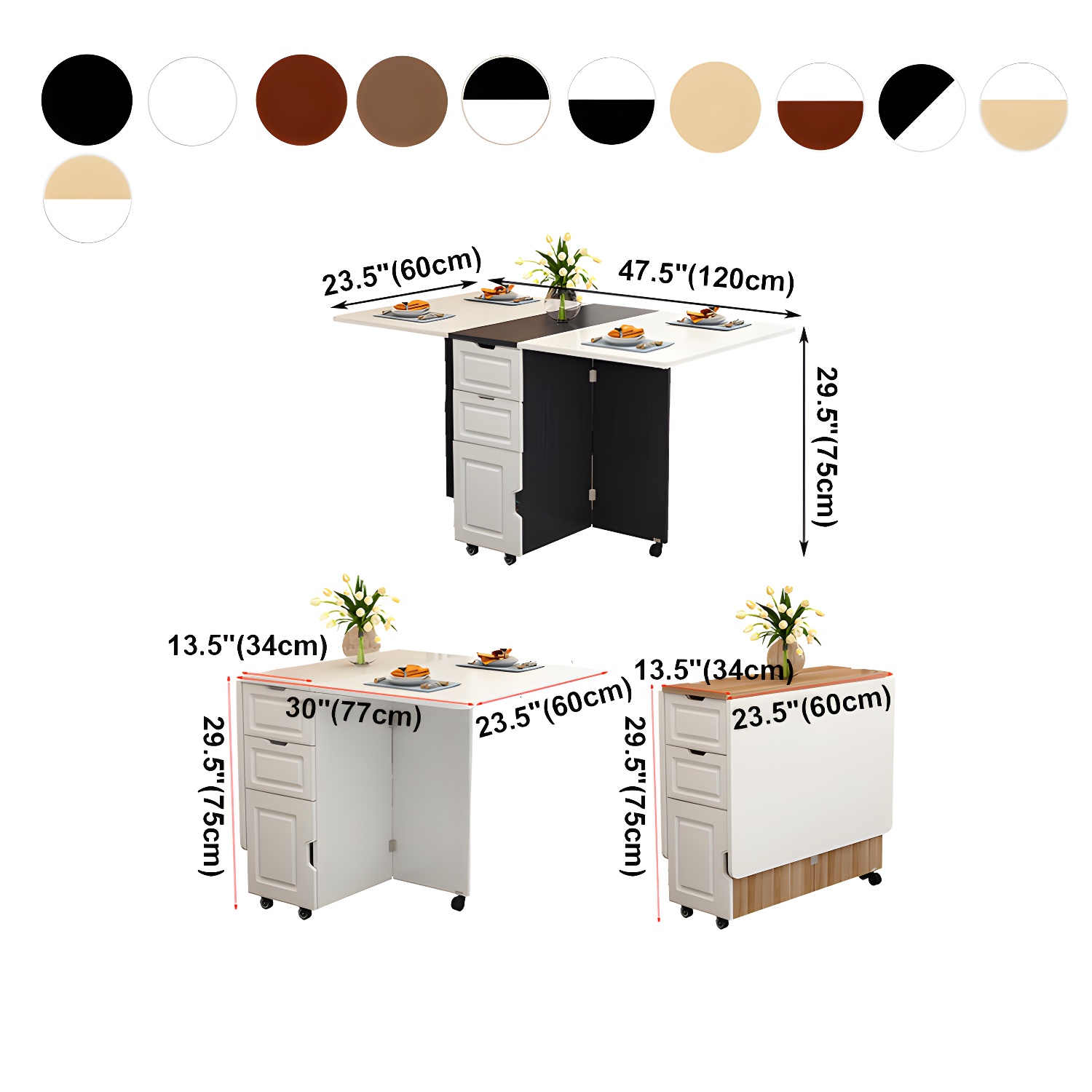 Drop Leaf Dining Table | Ormau - image 18