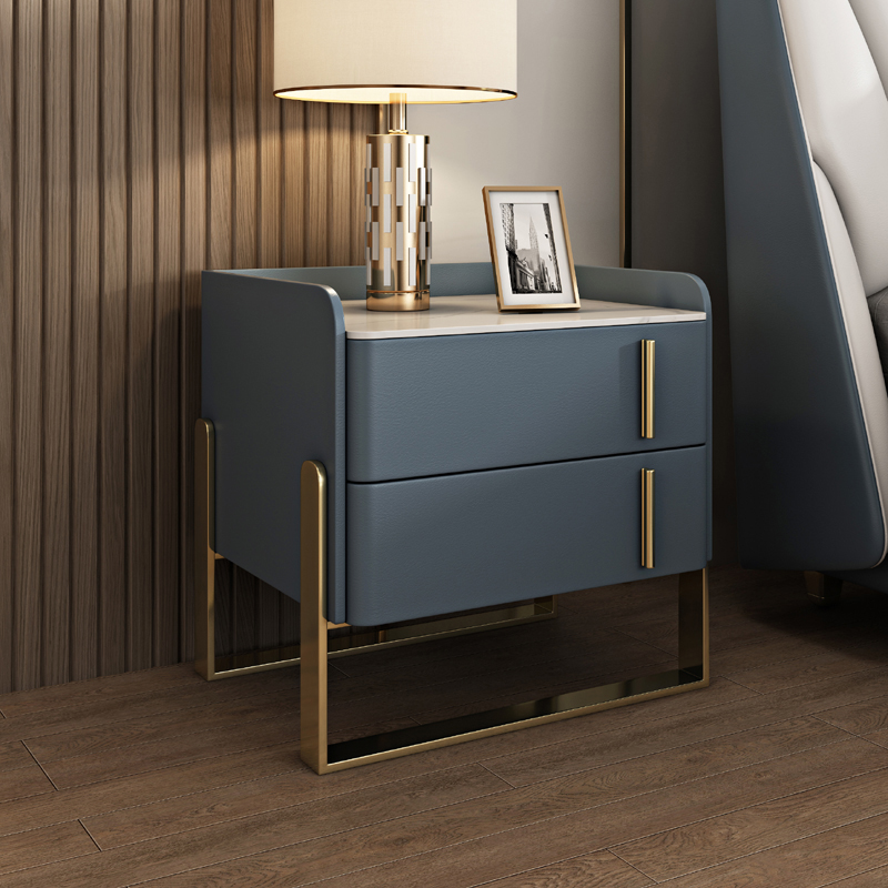 Drawer Nightstand with Stone Top | Ormau - image 26