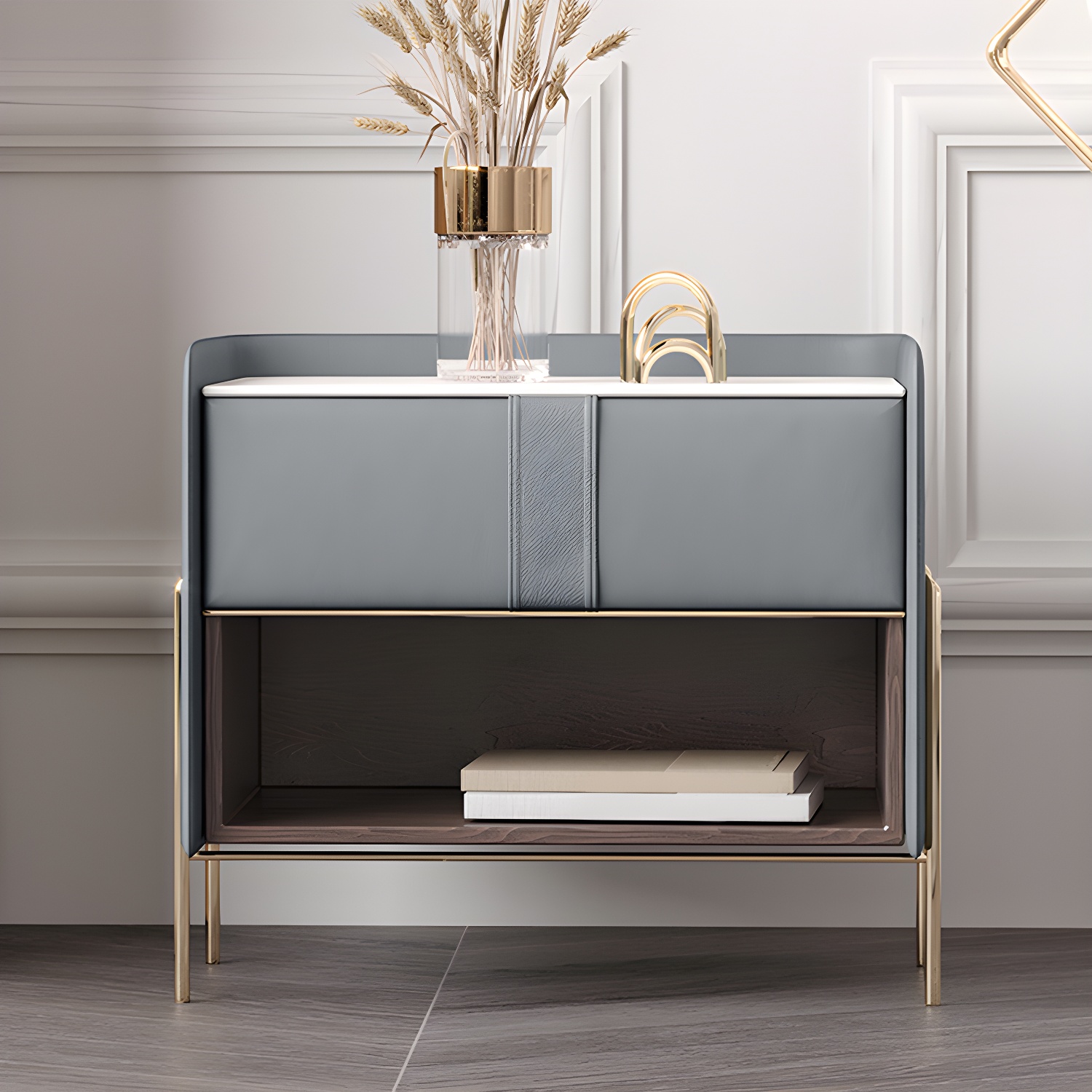 Stone Accent Table Nightstand | Ormau - image 4