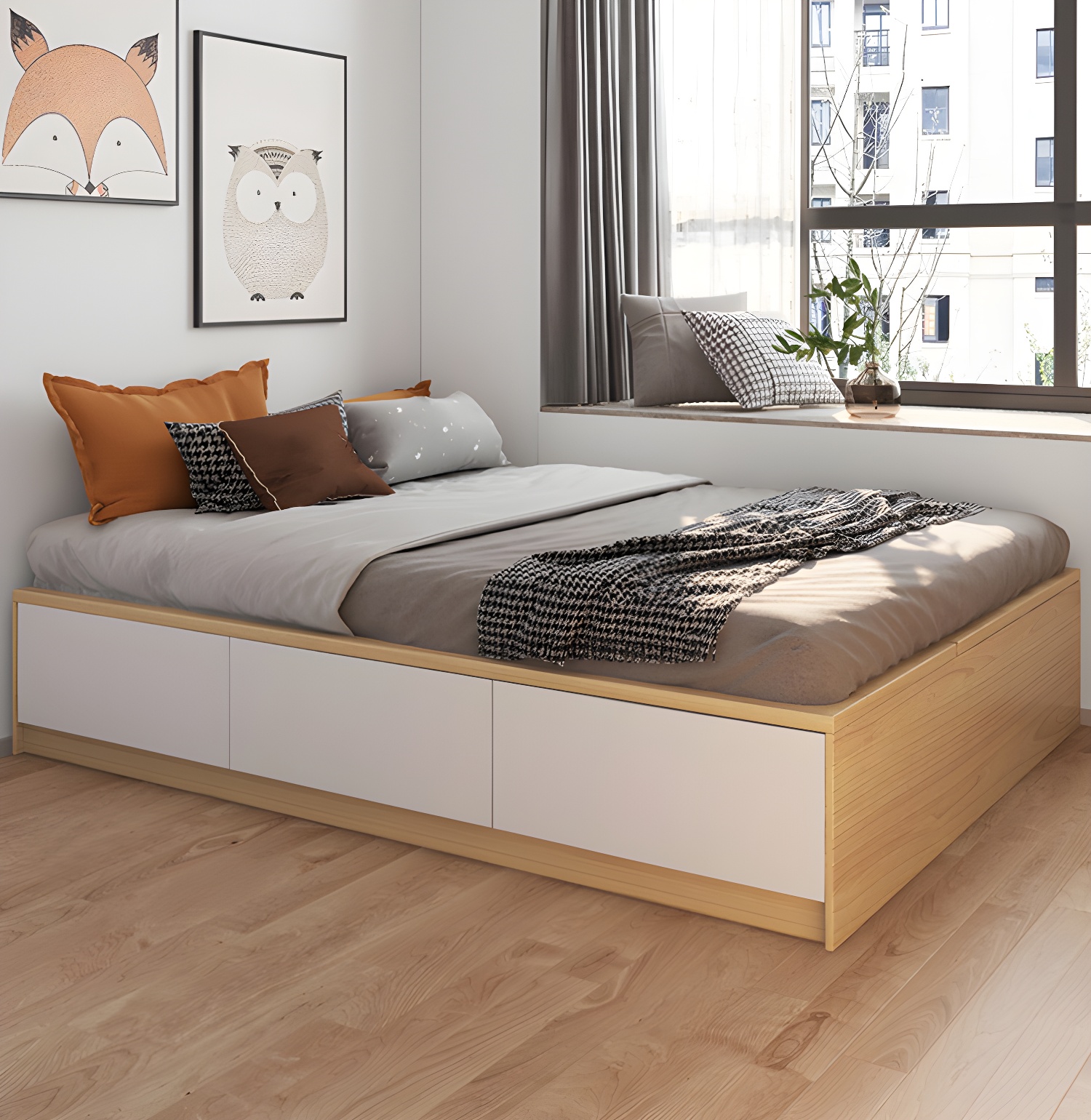 Natural Wood Storage Bed | Ormau - image 4