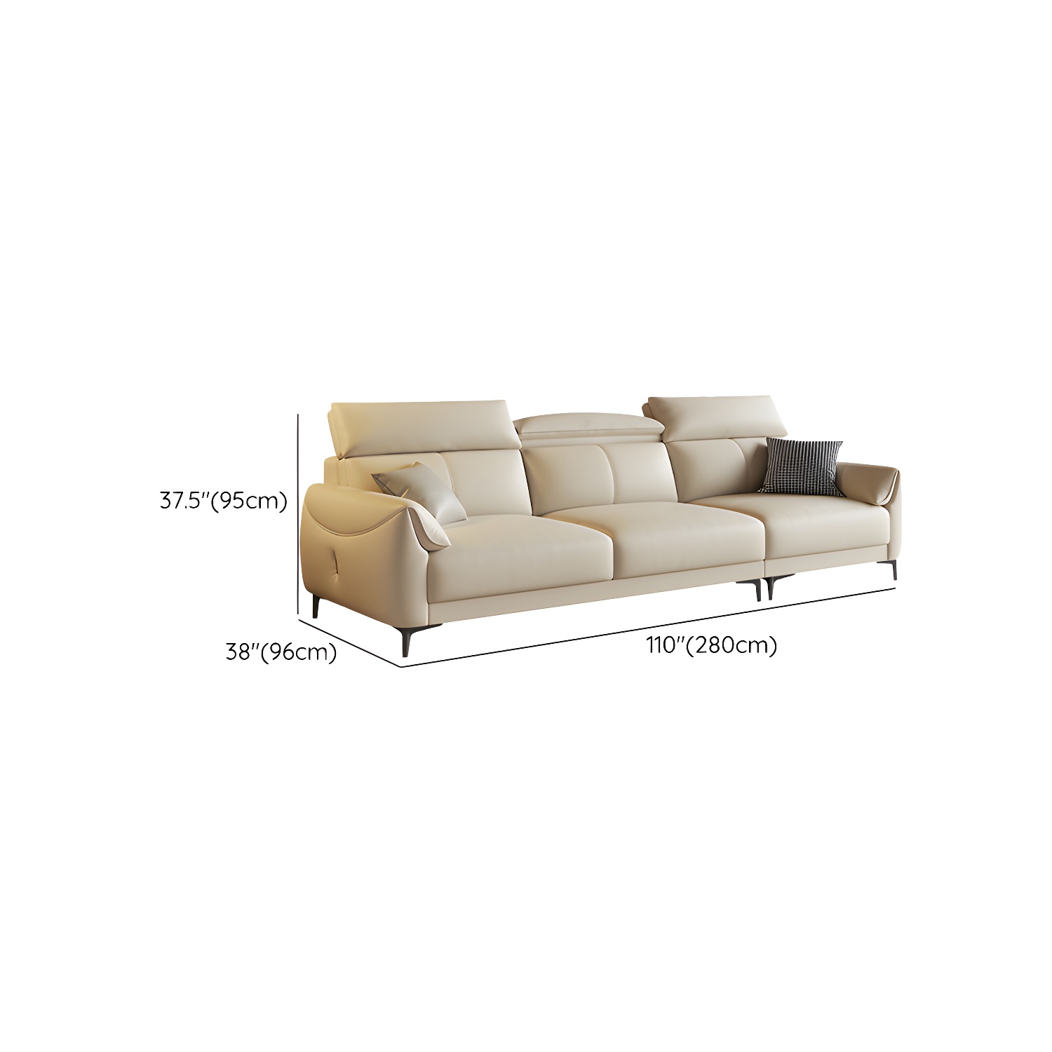 Modern Leather Sectional Sofa | Ormau - image 13