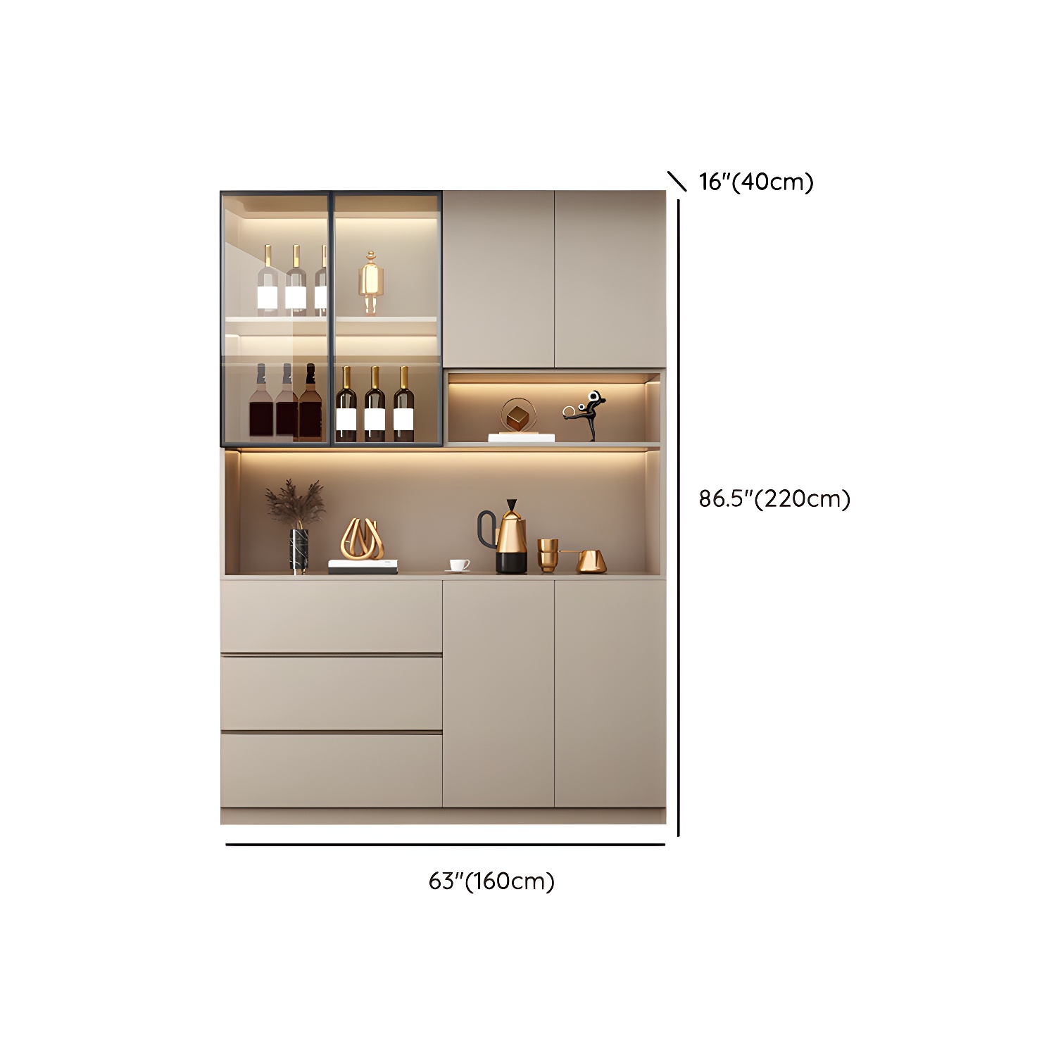 Modern Glass Door Cabinet | Ormau - image 13