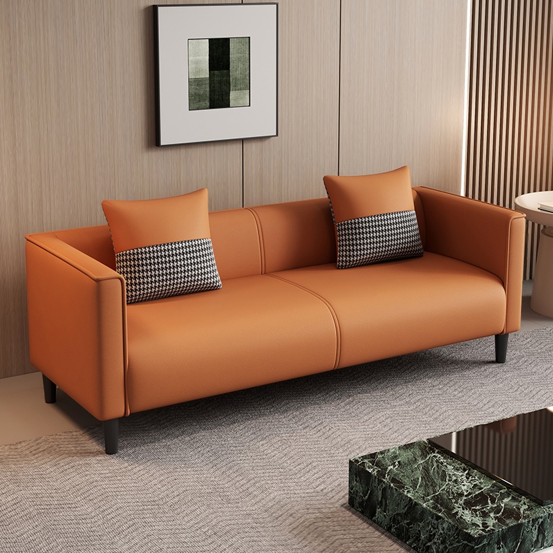 Trendy Solid Color Water Resistant Standard Sofa/Loveseat in Grey/Beige/Amber with Arm, Seats 3/2 People, and 2 Pillows - image 32