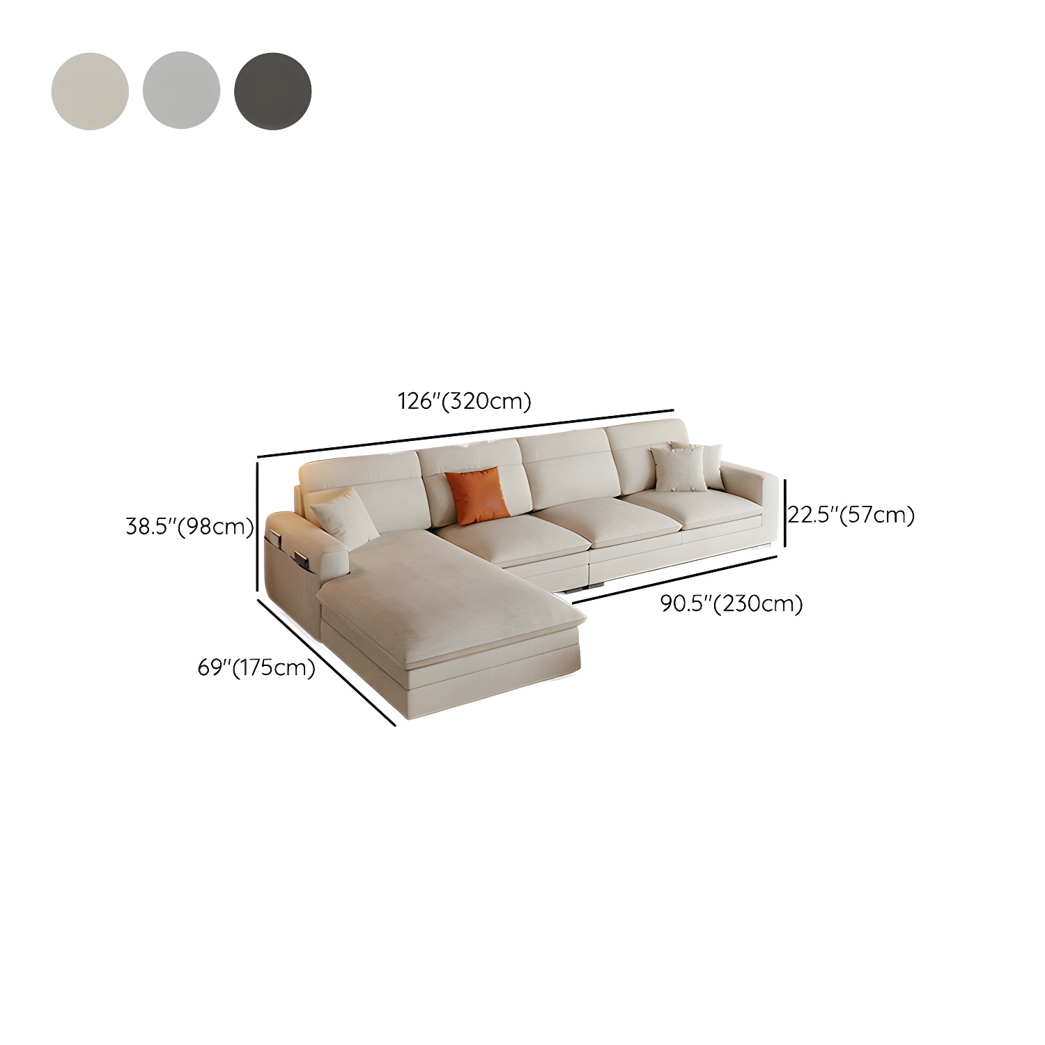 Square Arm Sectional Sofa | Ormau - image 15