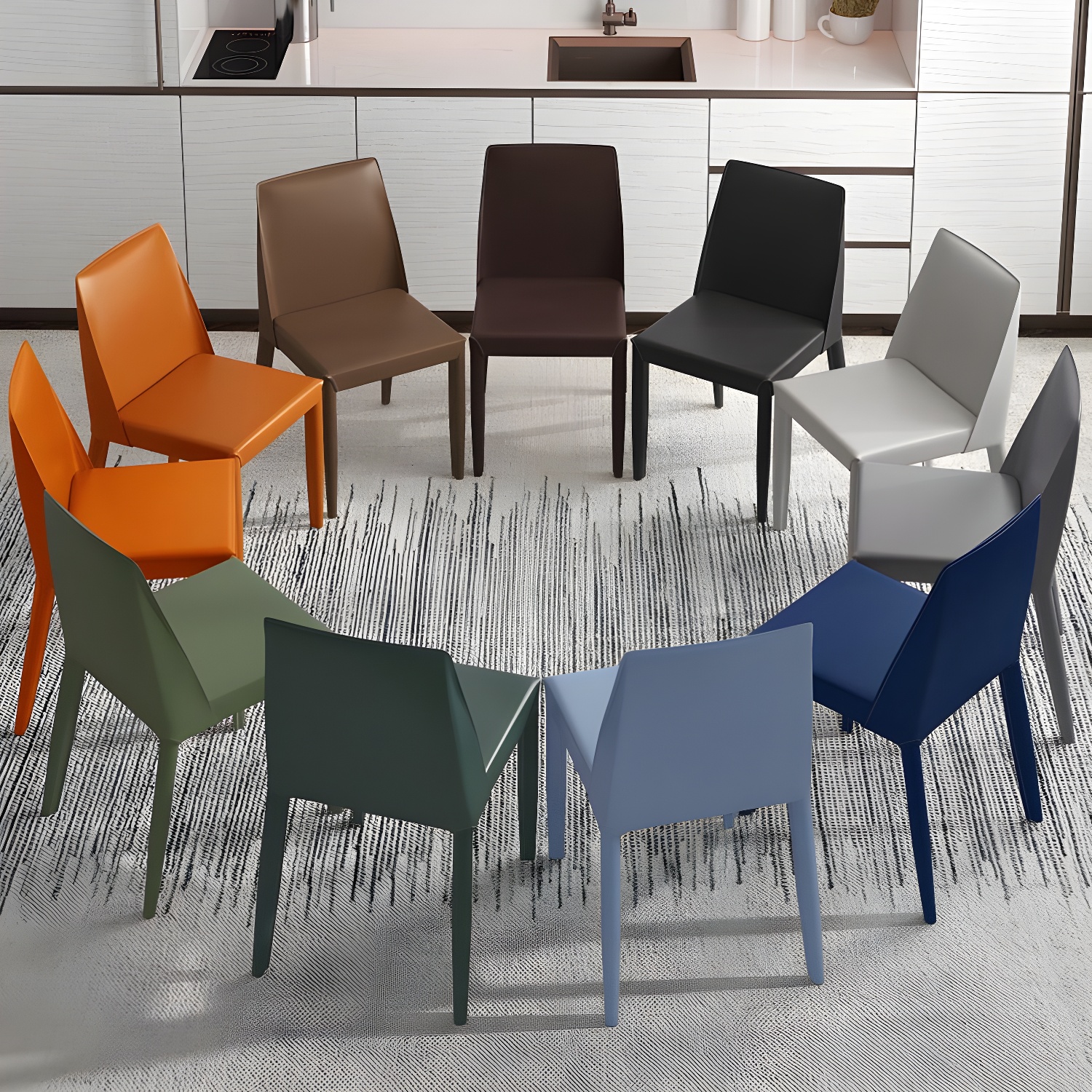 Modern Leather Dining Chair | Ormau - image 12