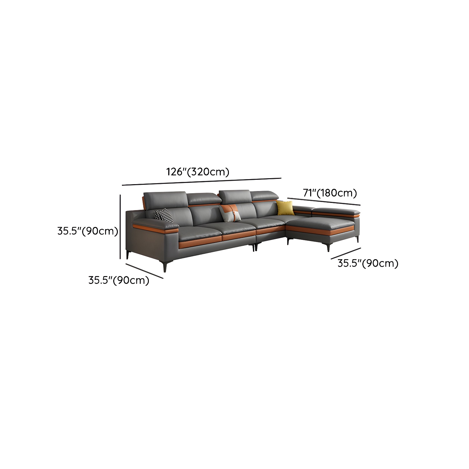 Modern Tech-Cloth Sectional | Ormau - image 16