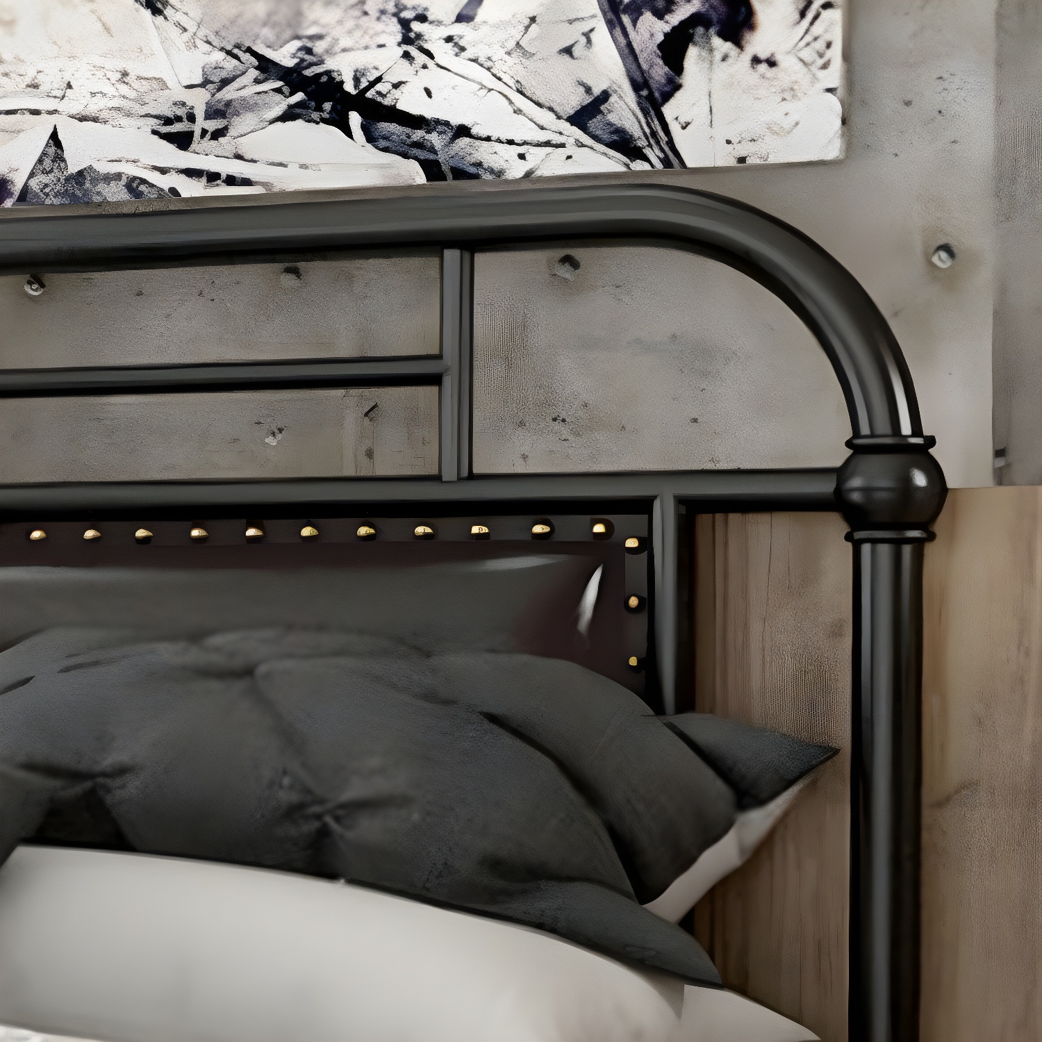 Nailhead Upholstered Bed | Ormau - image 7