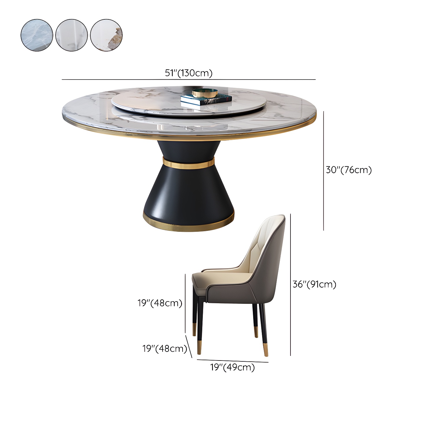 Glam Round Dining Set | Ormau - image 16