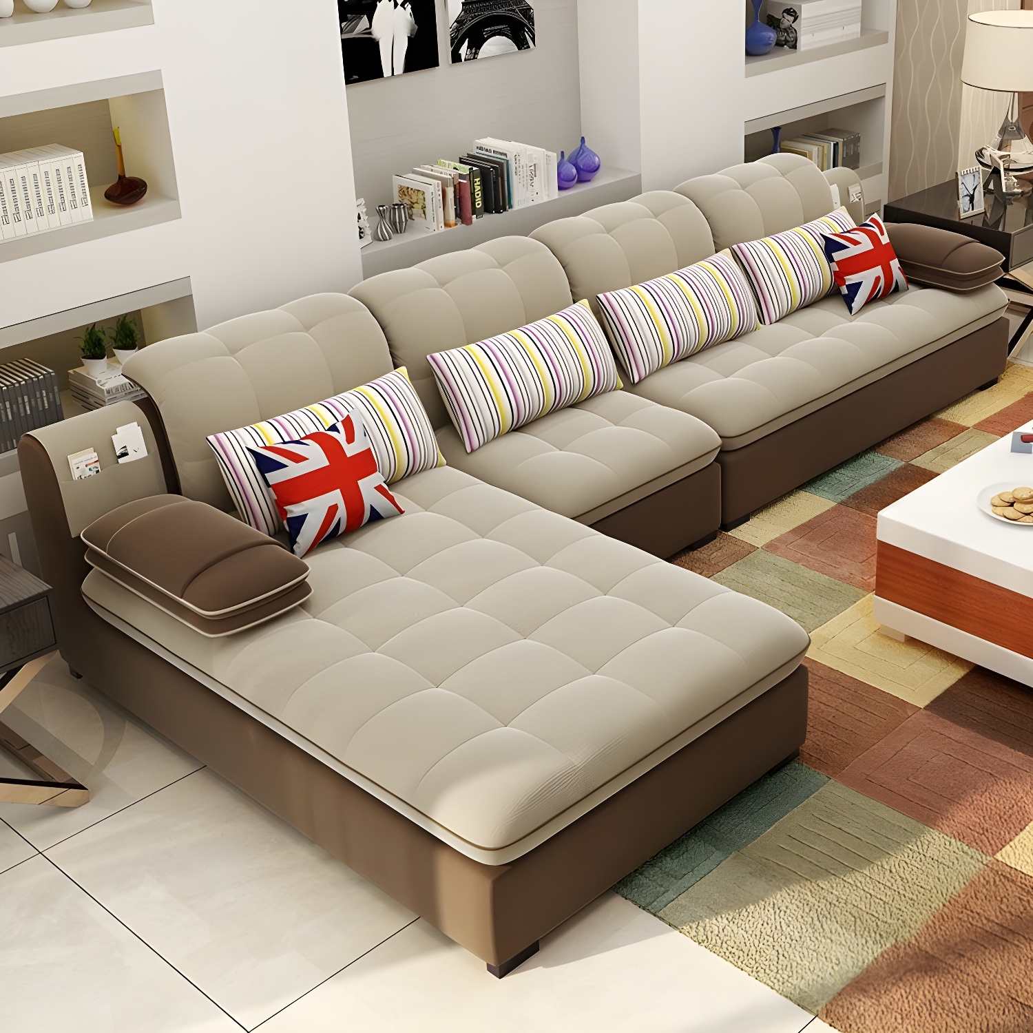 Modern L-Shape Sectional Sofa | Ormau - image 7