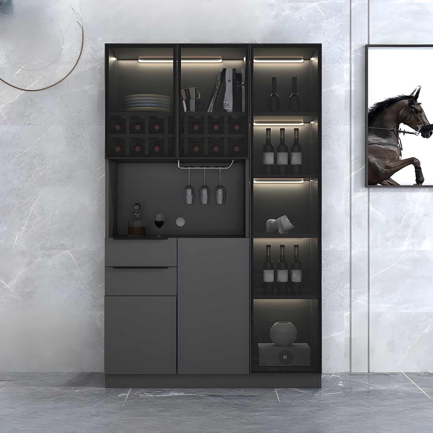 Elegant Glass Door Sideboard | Ormau - image 24