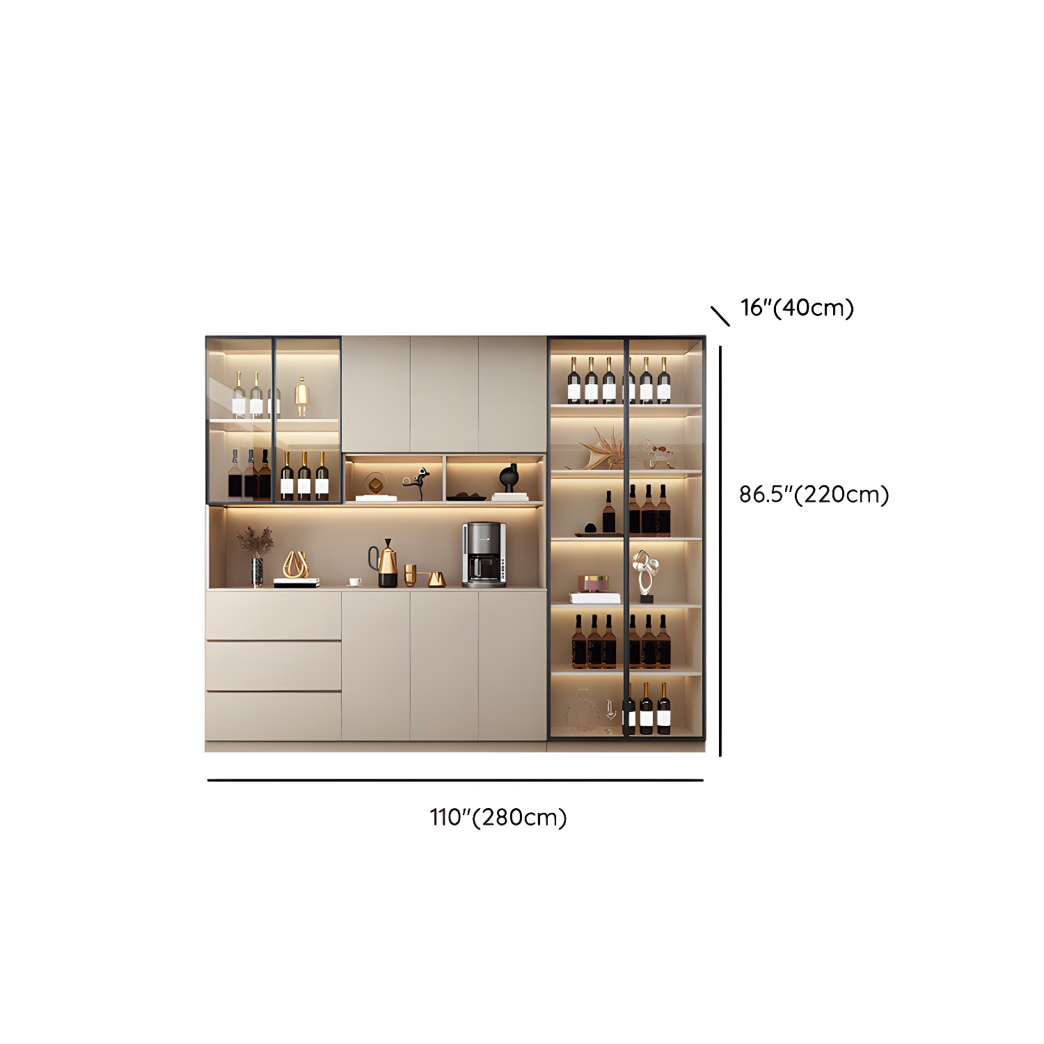 Modern Glass Door Cabinet | Ormau - image 22