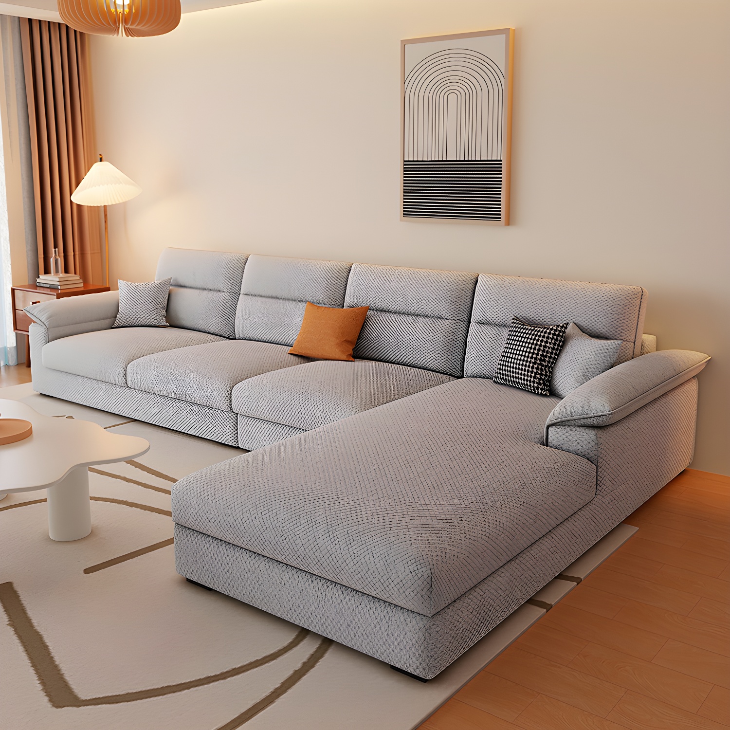 Modern L-Shaped Sectional Sofa | Ormau - image 4